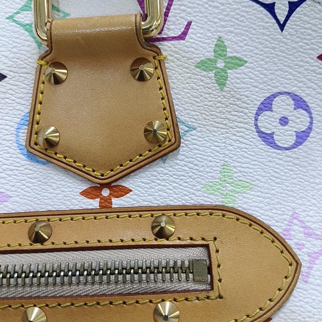 Louis Vuitton x Takashi Murakami Alma Small White Multicolor For Sale 1