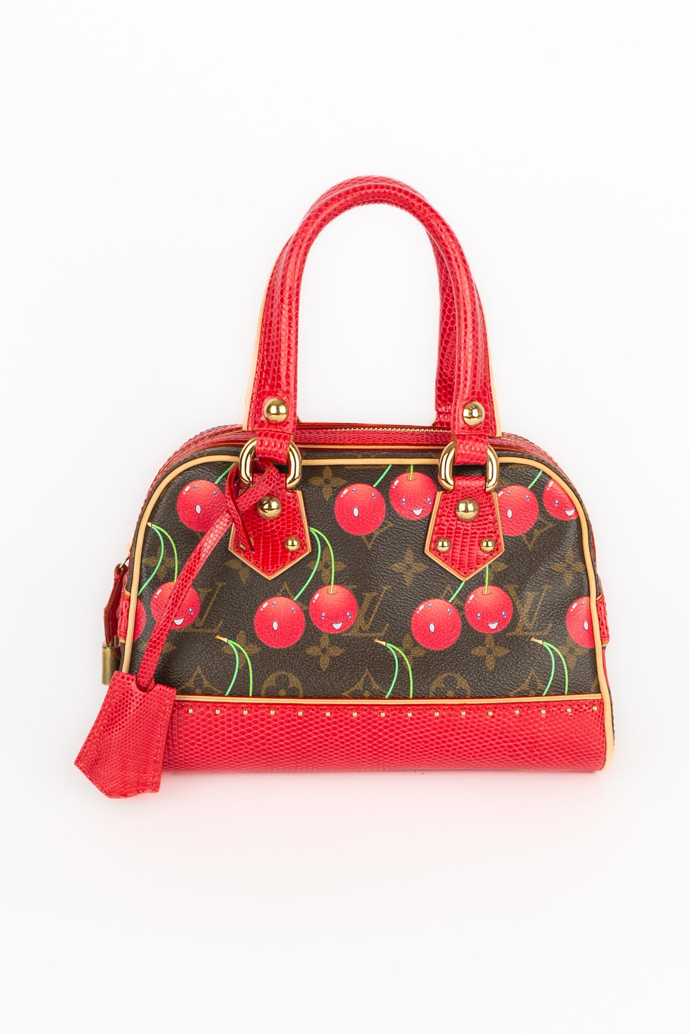 Borsa Louis Vuitton x Takashi Murakami Neo Deauville Cherries 2005 in edizione limitata In condizioni ottime in vendita a SAINT-OUEN-SUR-SEINE, FR