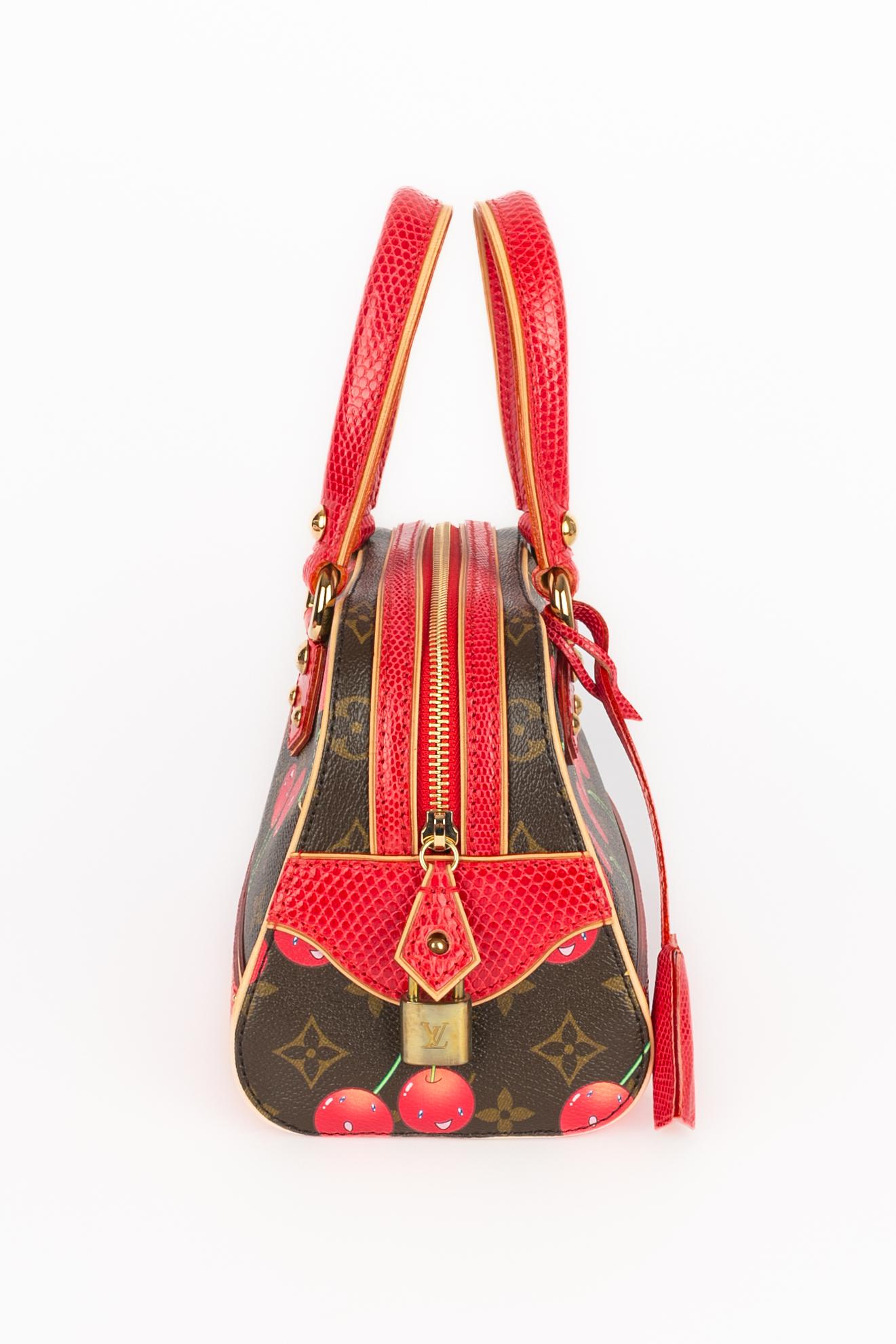 da uomo o donna Borsa Louis Vuitton x Takashi Murakami Neo Deauville Cherries 2005 in edizione limitata in vendita