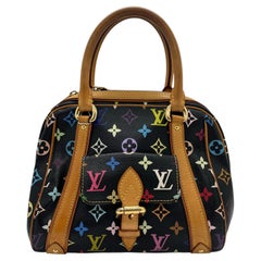 Louis Vuitton x Takashi Murakami Black Monogram Multicolore Priscilla Bag