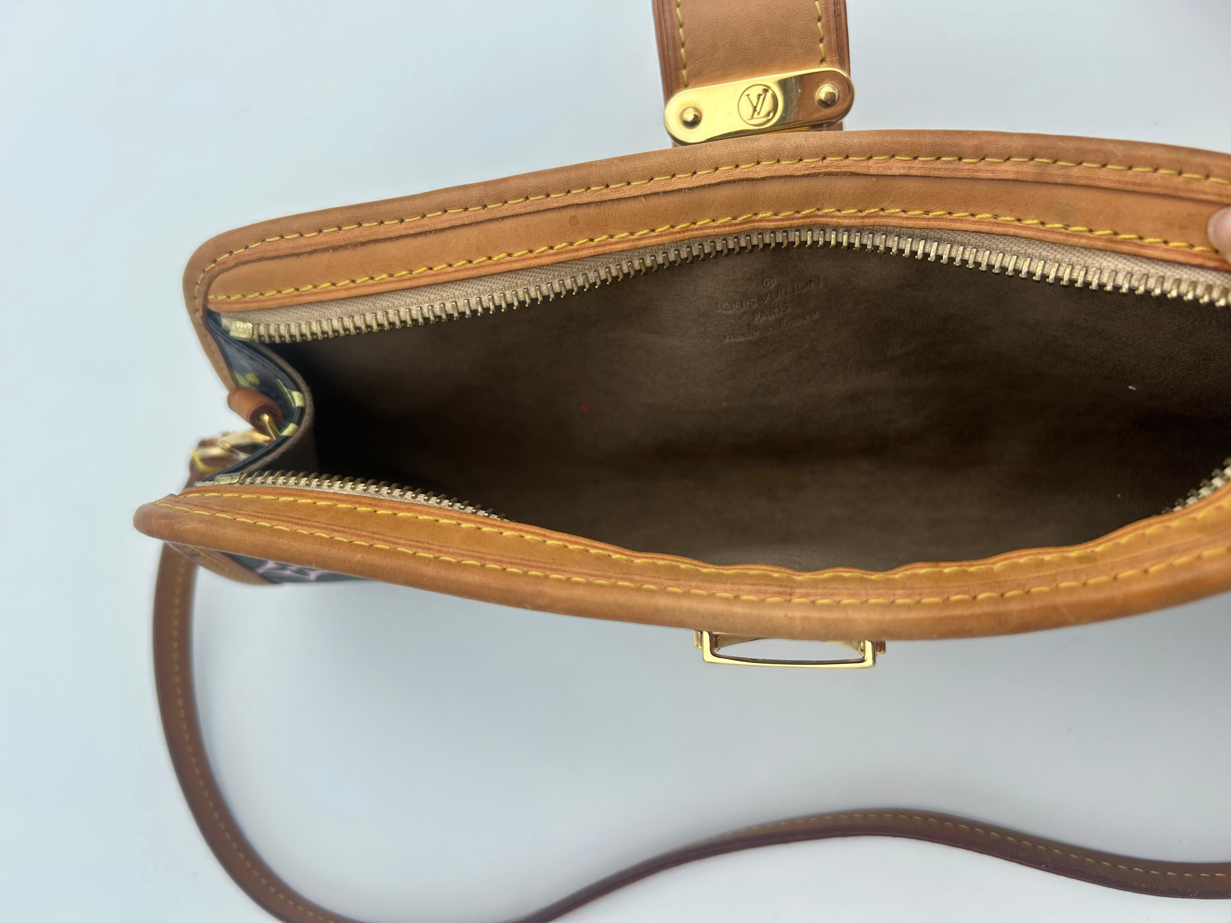 Louis Vuitton x Takashi Murakami Schwarze Shirley Umhängetasche im Angebot 4