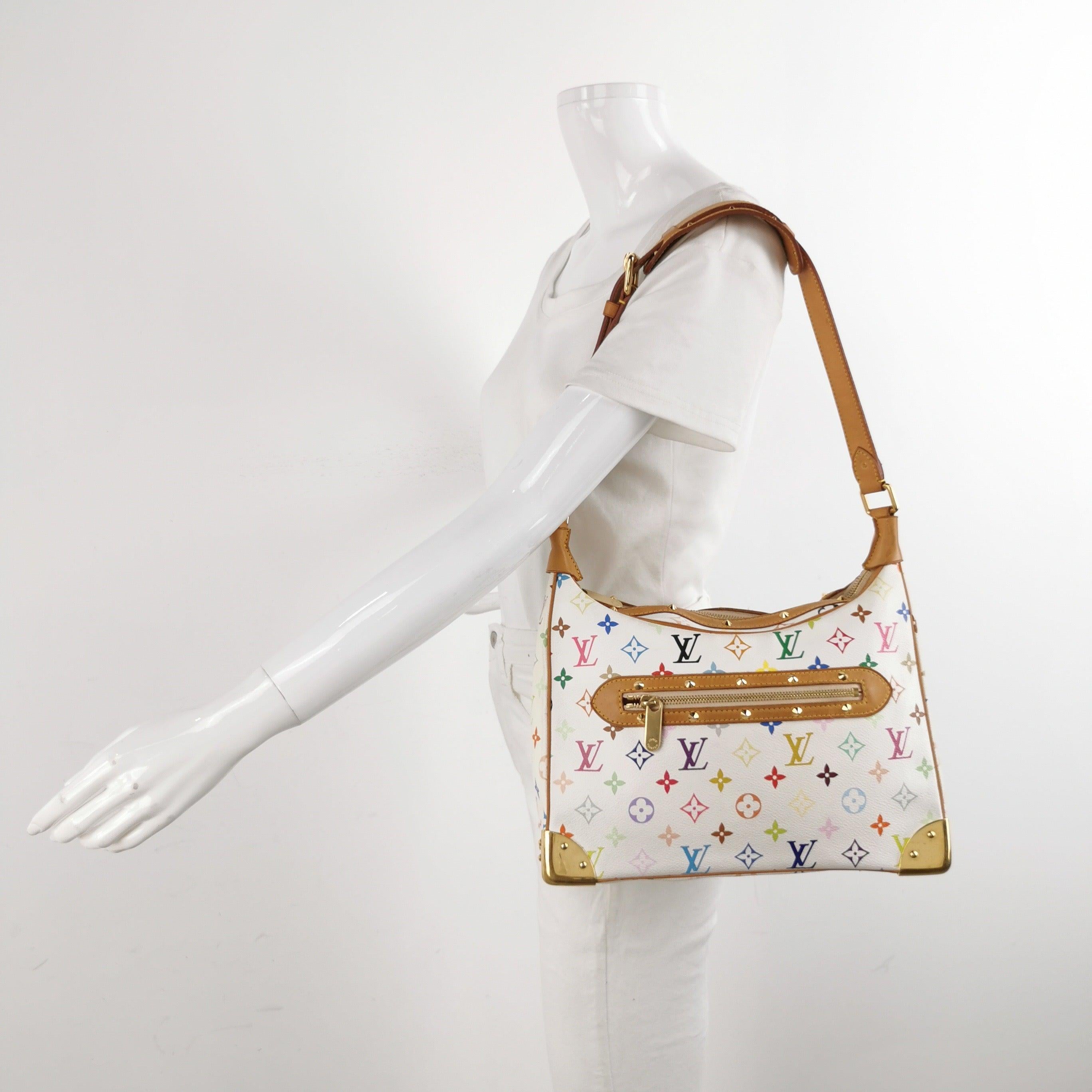 Louis Vuitton x Takashi Murakami Boulogne Medium Hobo Shoulder Bag In Good Condition In AUBERVILLIERS, FR
