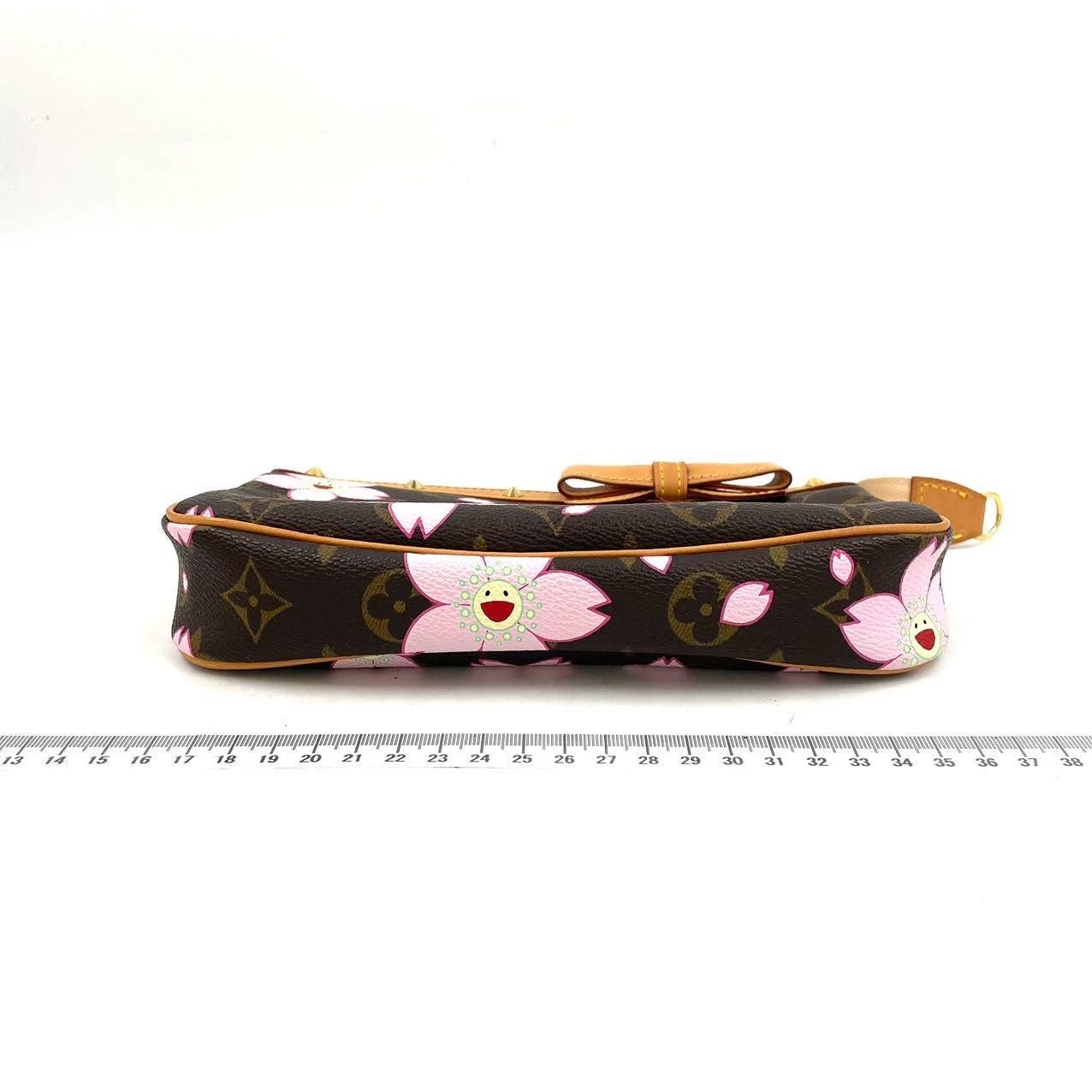 Louis Vuitton x Takashi Murakami Cherry Blossom on Monogram Pochette Accessoire 5