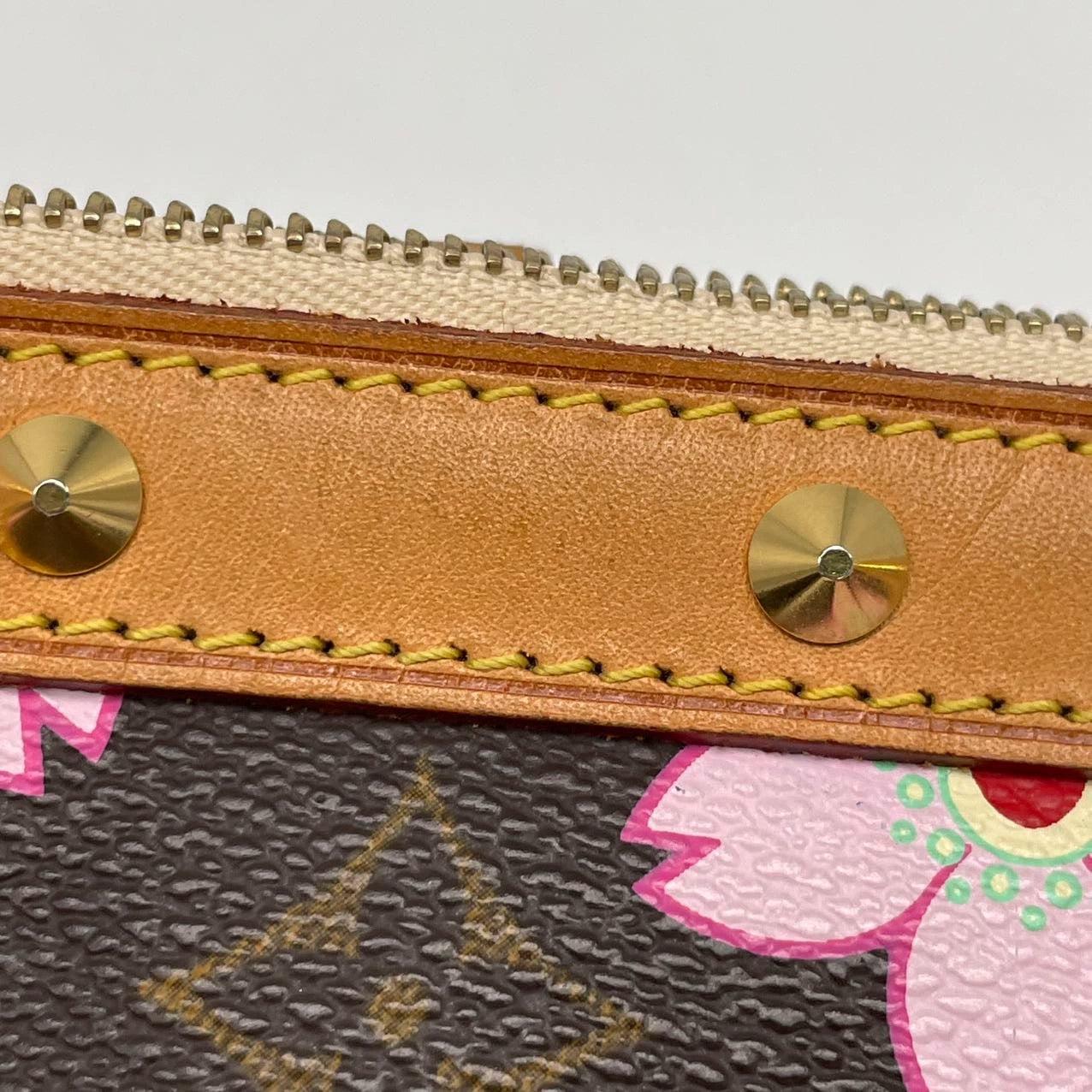 Louis Vuitton x Takashi Murakami Cherry Blossom on Monogram Pochette Accessoire 6