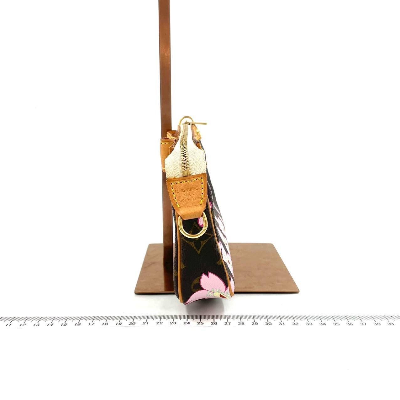Louis Vuitton x Takashi Murakami Cherry Blossom on Monogram Pochette Accessoire 6
