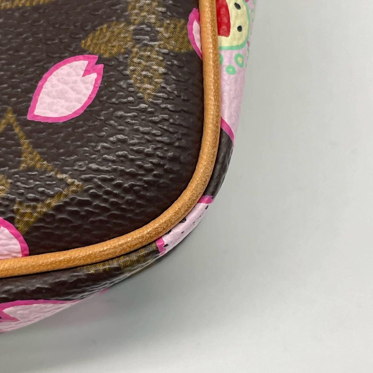 Louis Vuitton x Takashi Murakami Cherry Blossom on Monogram Pochette Accessoire 7