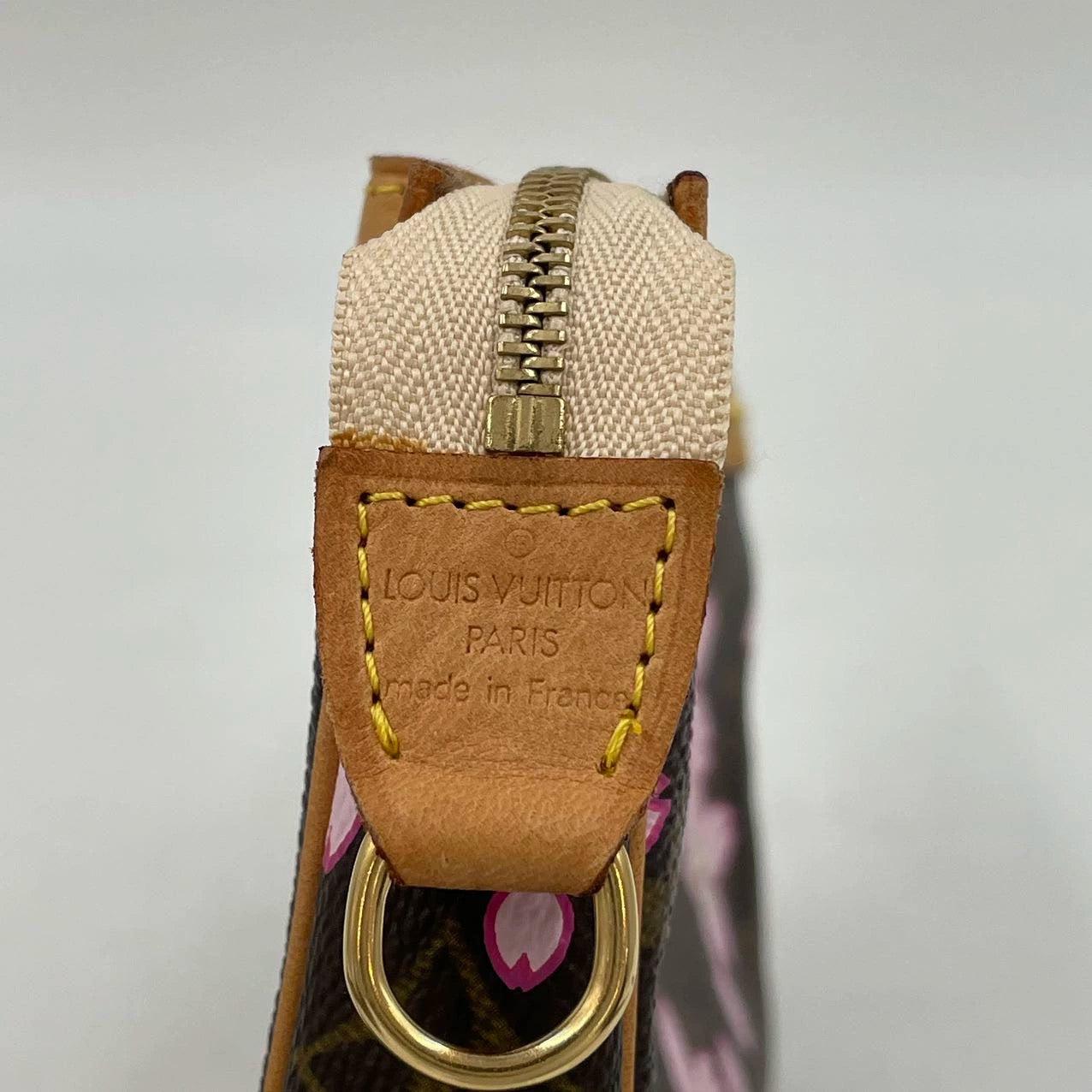 Louis Vuitton x Takashi Murakami Cherry Blossom on Monogram Pochette Accessoire 7