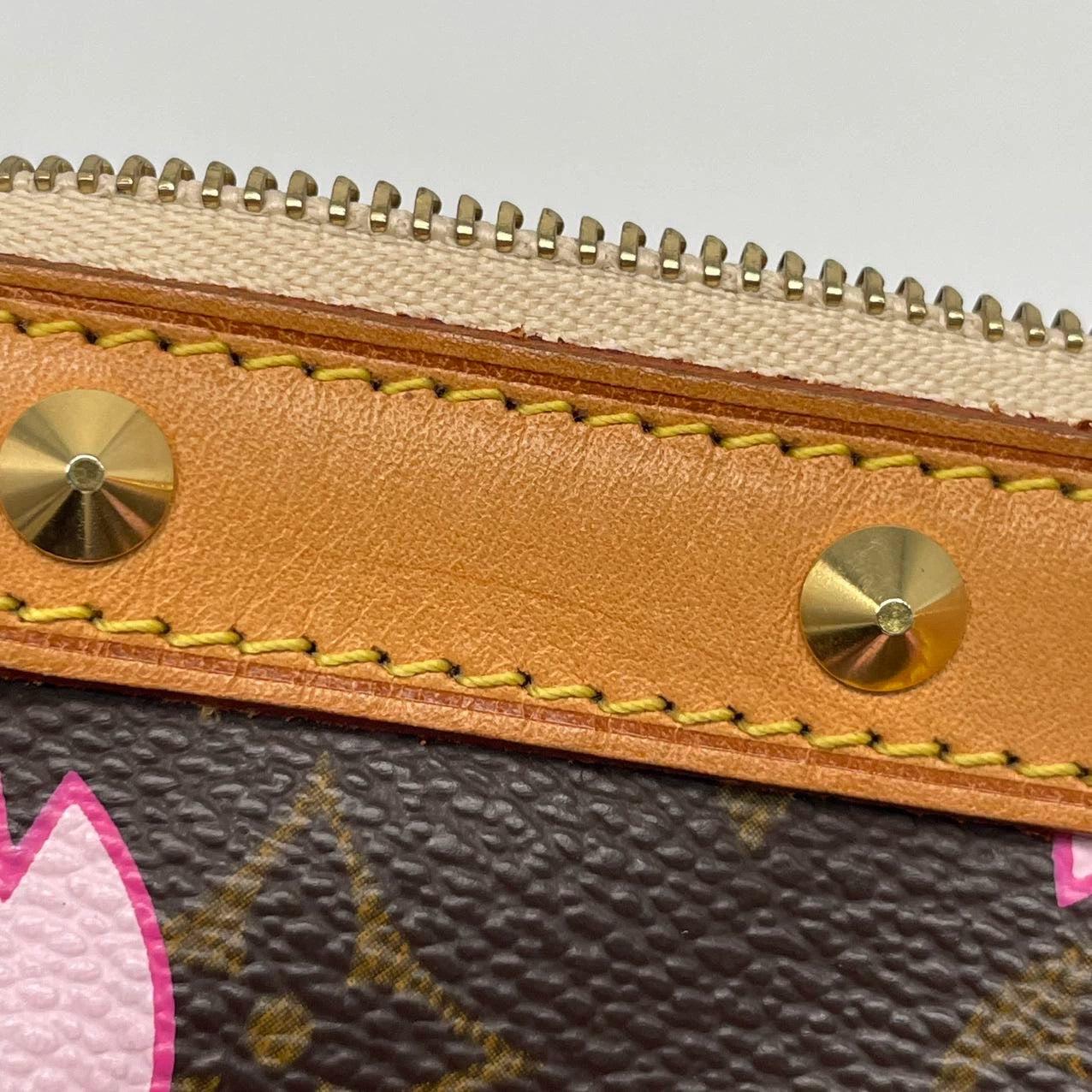 Louis Vuitton x Takashi Murakami Cherry Blossom on Monogram Pochette Accessoire 8