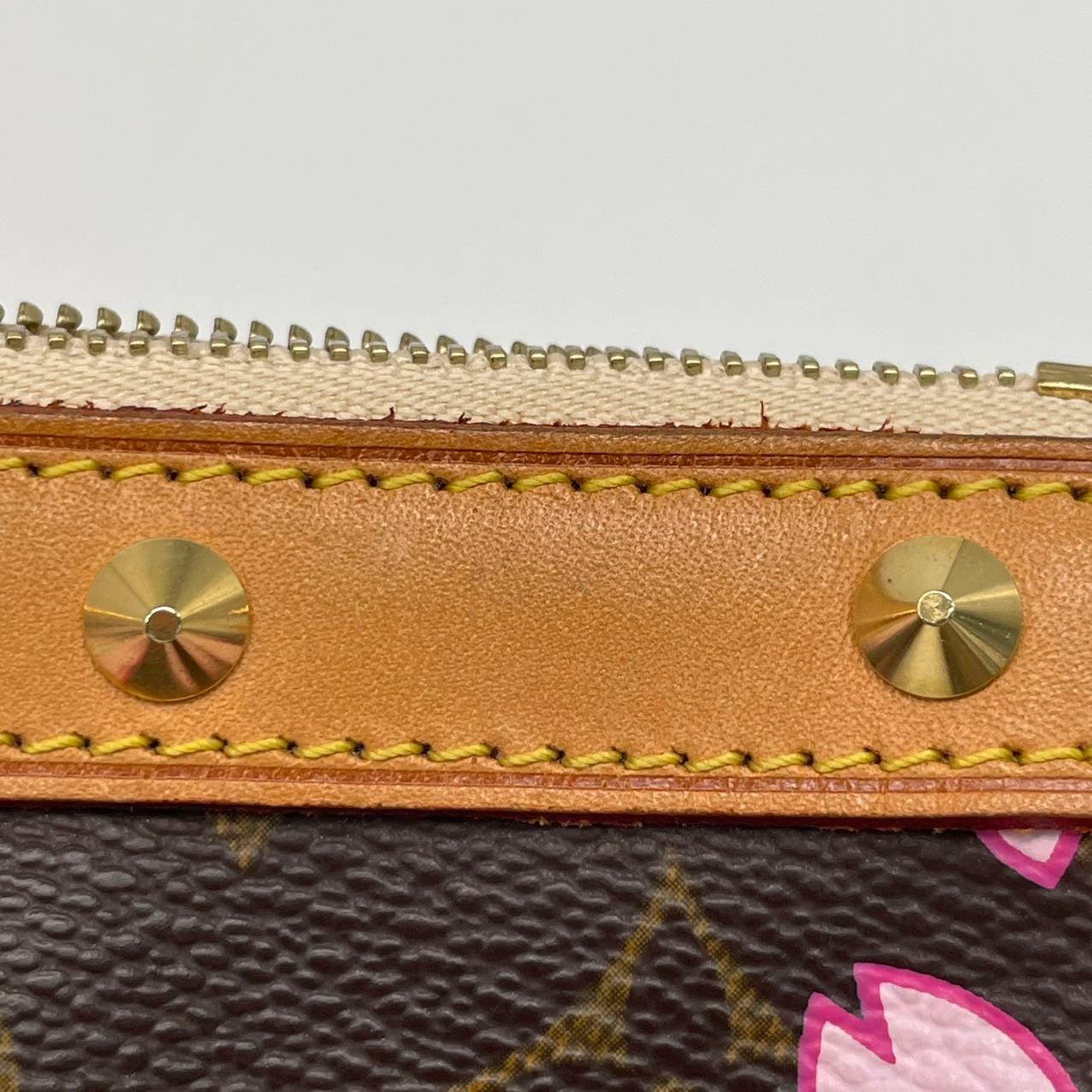 Louis Vuitton x Takashi Murakami Cherry Blossom on Monogram Pochette Accessoire 9