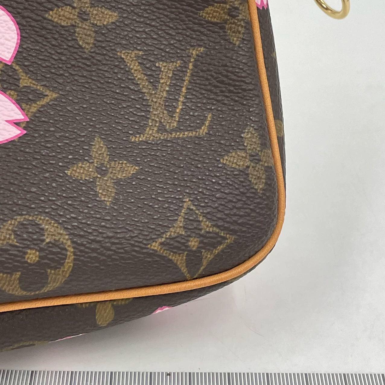 Louis Vuitton x Takashi Murakami Cherry Blossom on Monogram Pochette Accessoire 9