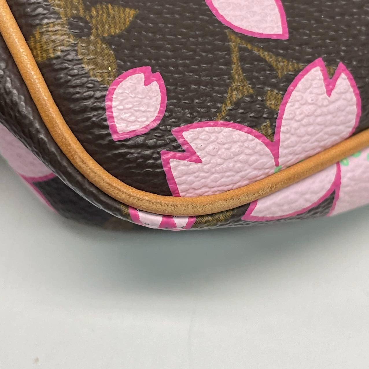 Louis Vuitton x Takashi Murakami Cherry Blossom on Monogram Pochette Accessoire 11