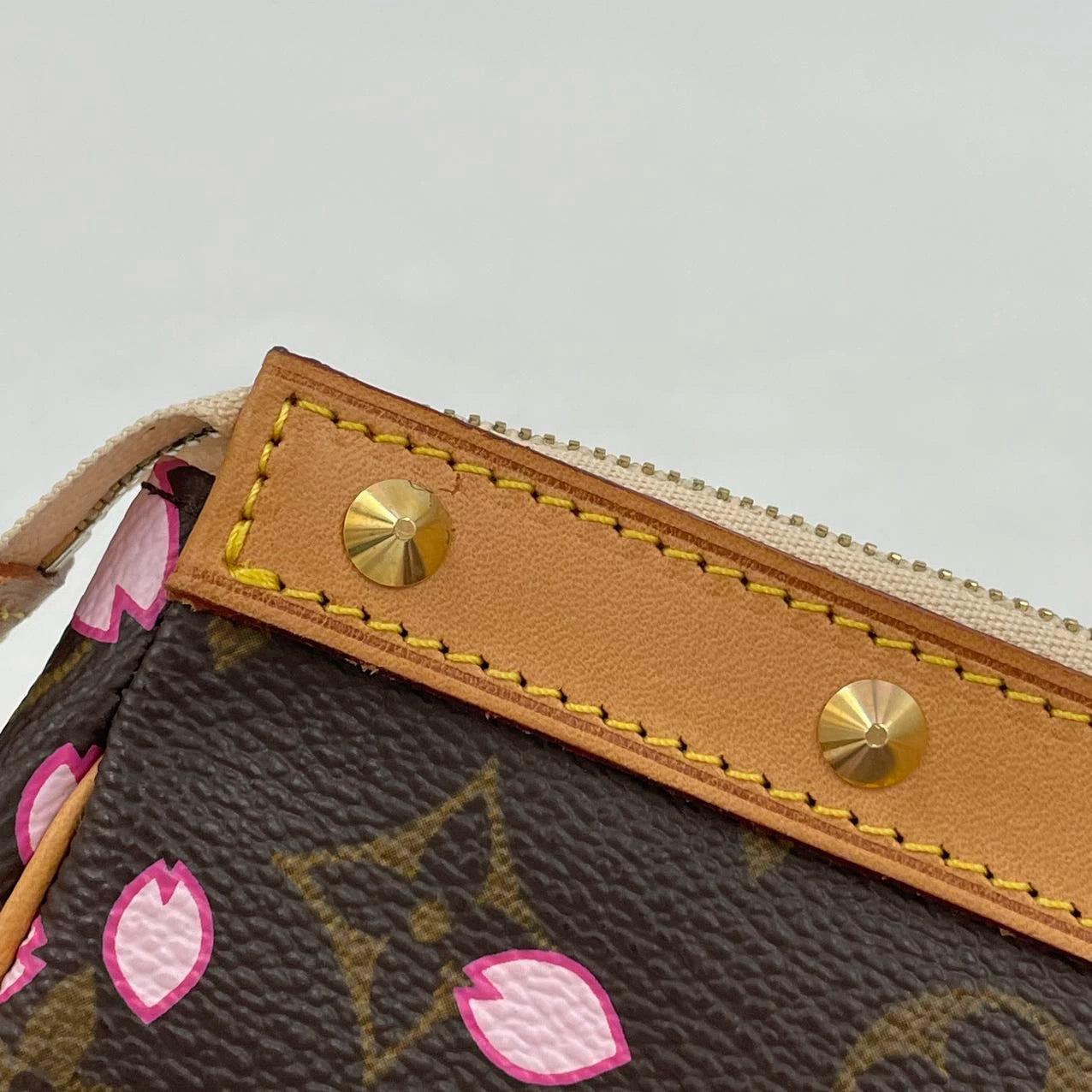 Louis Vuitton x Takashi Murakami Cherry Blossom on Monogram Pochette Accessoire 11