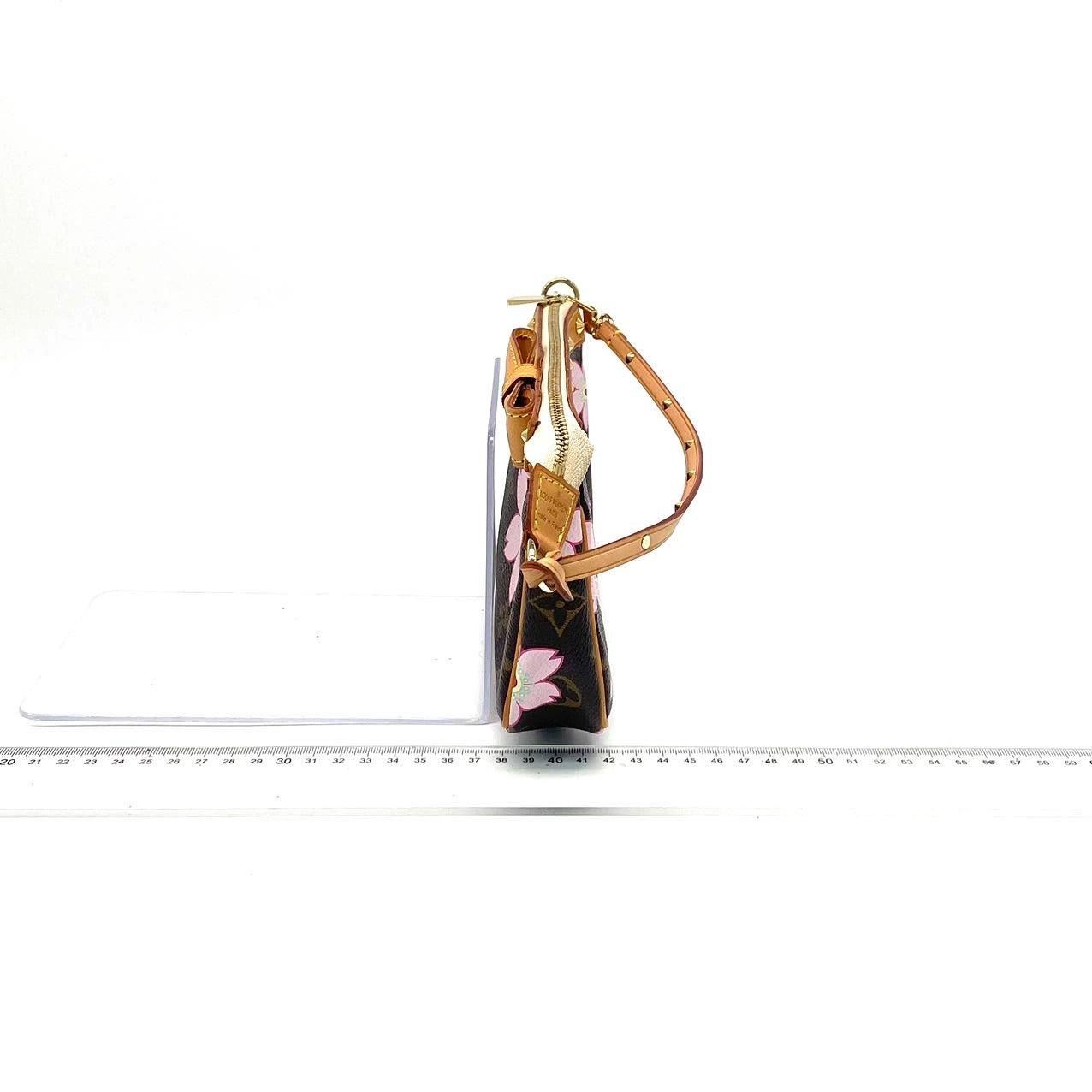 Louis Vuitton x Takashi Murakami Cherry Blossom on Monogram Pochette Accessoire 3