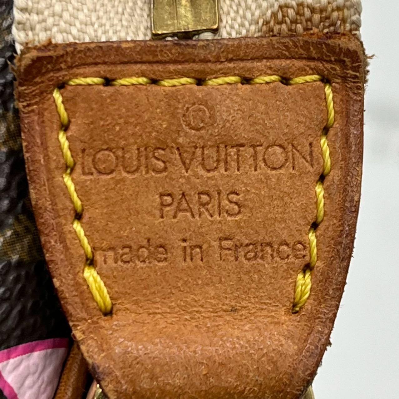 Louis Vuitton x Takashi Murakami Cherry Blossom on Monogram Pochette Accessoire For Sale 3