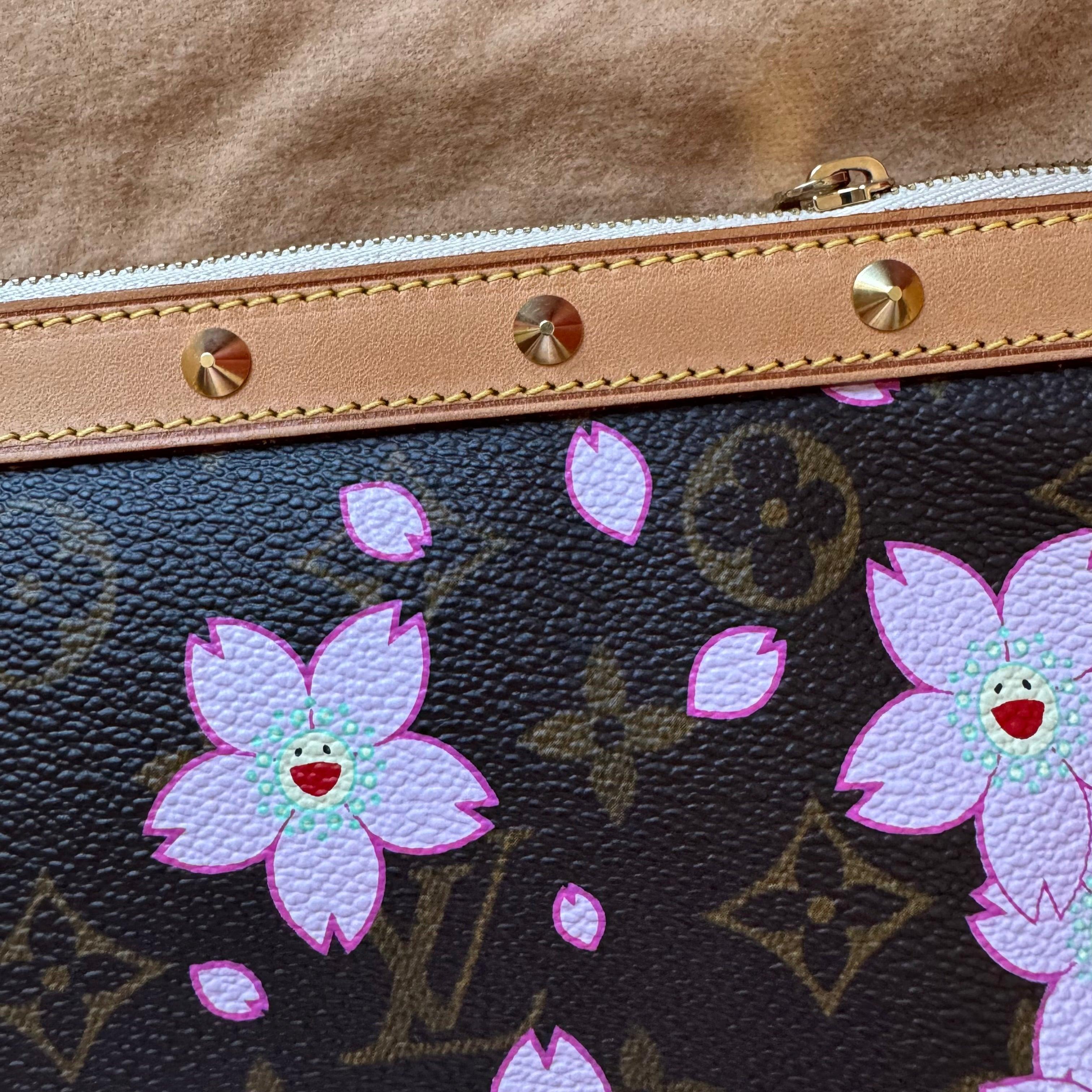 Louis Vuitton x Takashi Murakami Cherry Blossom on Monogram Pochette Accessoire 4