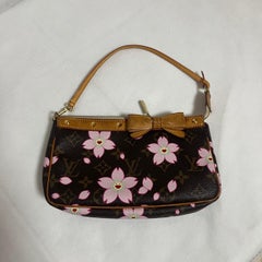 Louis Vuitton x Takashi Murakami Cherry Blossom Pochette Accessoire Brown