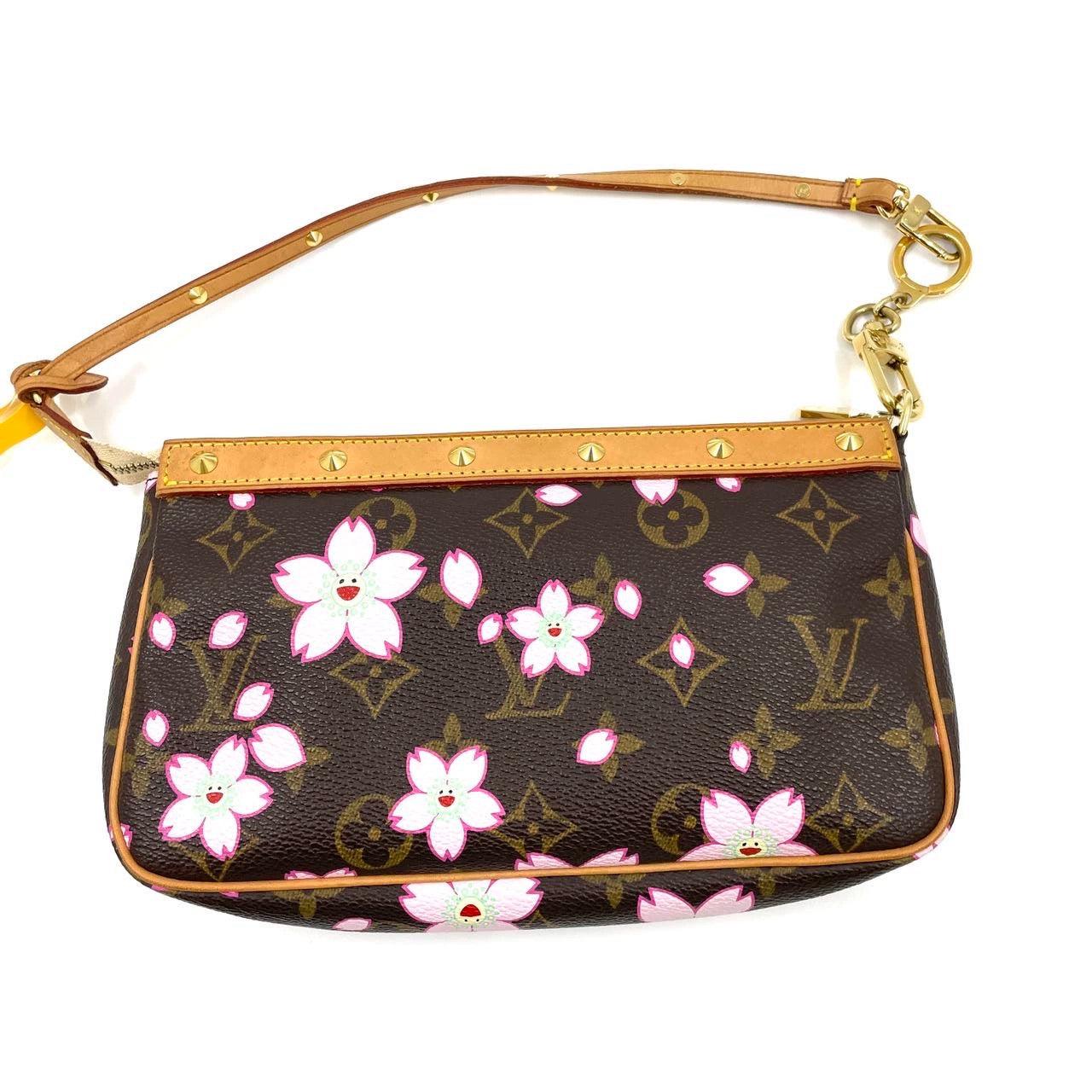 Louis Vuitton x Takashi Murakami Cherry Blossom on Brown Monogram Pochette Accessoire
These are professional photos of the actual bag.
The Pochette Accessoire Bag is one of the most iconic design by the French fashion house, Louis Vuitton in
