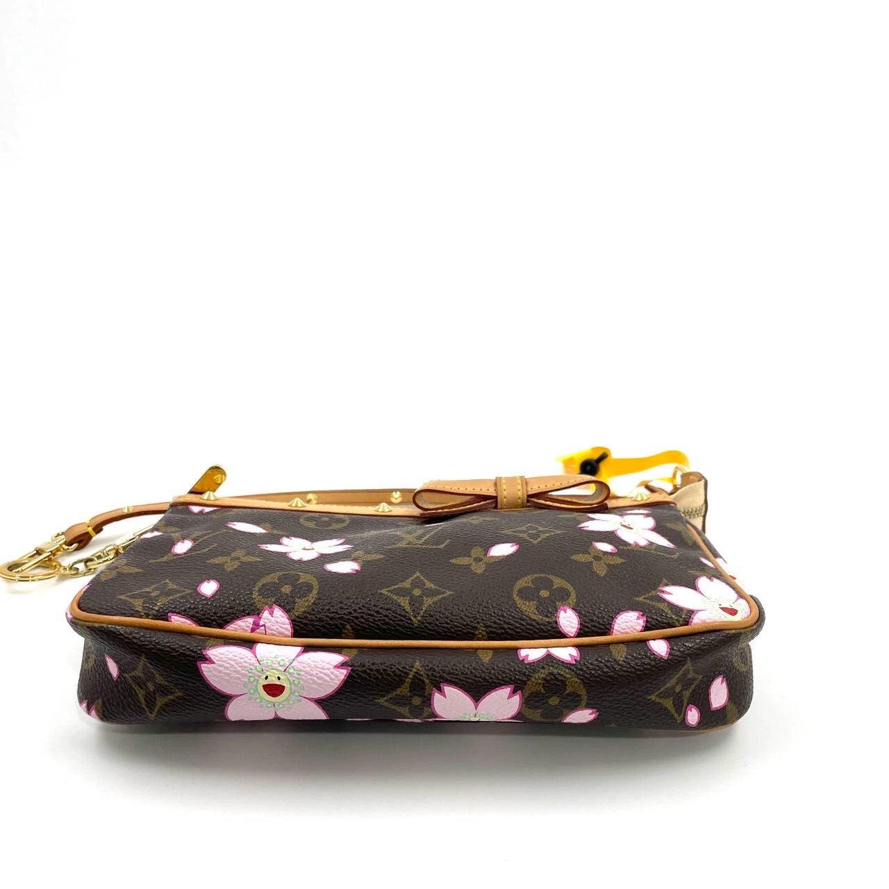 Louis Vuitton x Takashi Murakami Cherry Blossom Pochette Accessoire In Good Condition In AUBERVILLIERS, FR