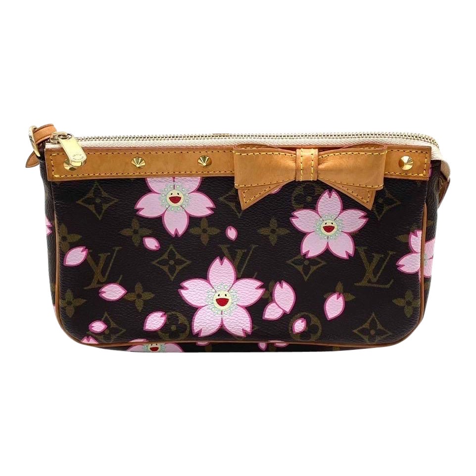 Louis Vuitton x Takashi Murakami Cherry Blossom Pochette Accessoires For Sale