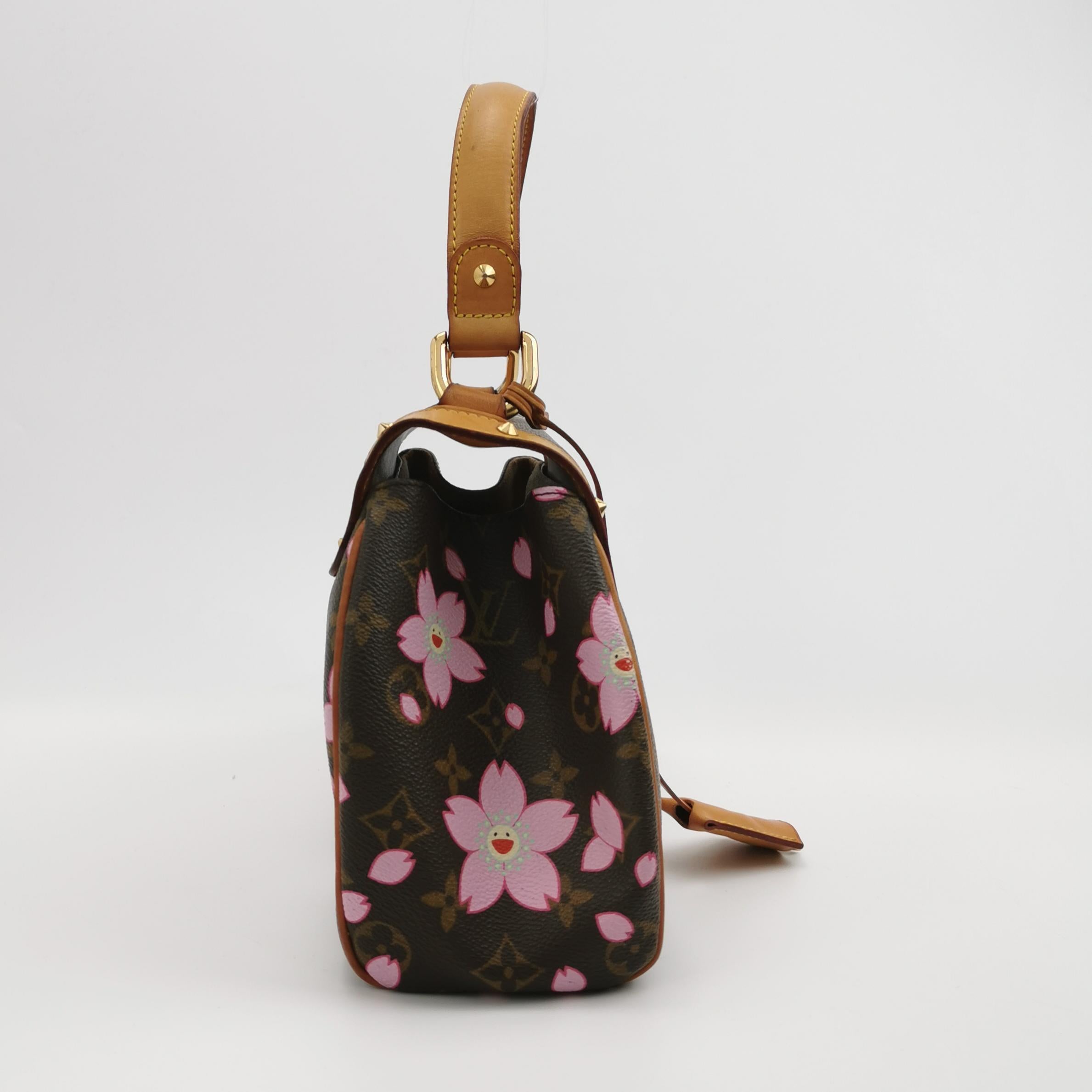 Louis Vuitton x Takashi Murakami Cherry Blossom Sac Retro Top Handle Baga In Good Condition In AUBERVILLIERS, FR