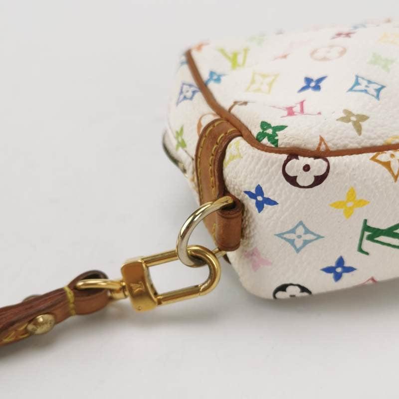 Louis Vuitton x Takashi Murakami Coin Purse White Multicolor For Sale 3