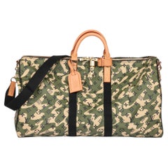 LOUIS VUITTON x Takashi Murakami Greene & Greene & Greene Keepall 55 Bandoulière