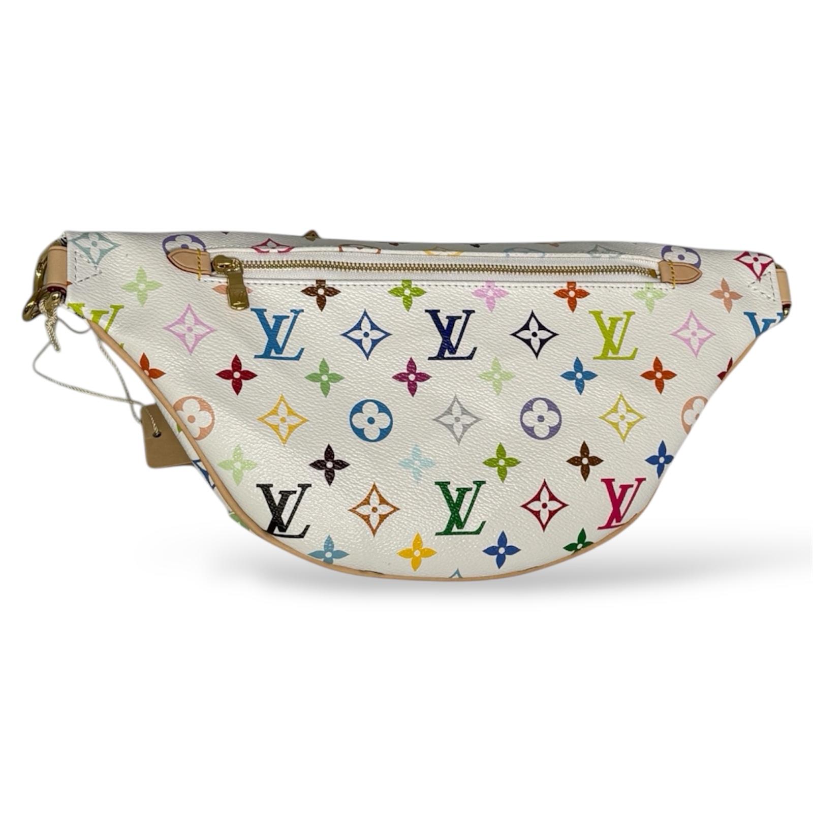 Brown Louis Vuitton X Takashi Murakami Hight Risewhite M13660 Bumb Bag For Sale