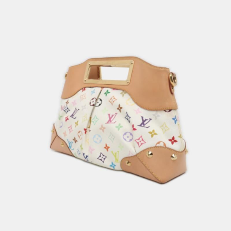 Louis Vuitton x Takashi Murakami Judy Medium White Multicolor In Good Condition In AUBERVILLIERS, FR