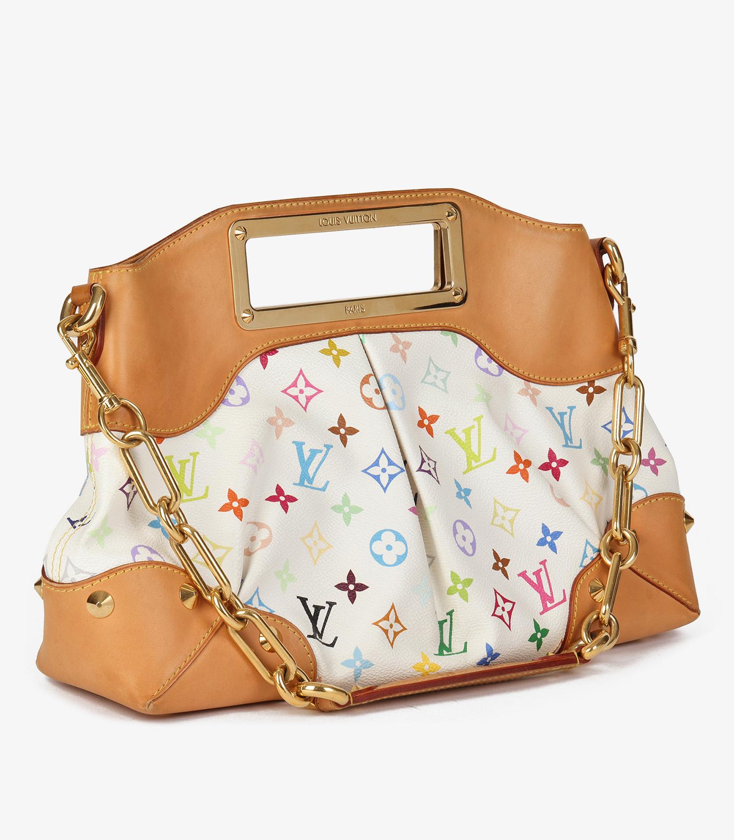 Beige Louis Vuitton x Takashi Murakami Judy MM