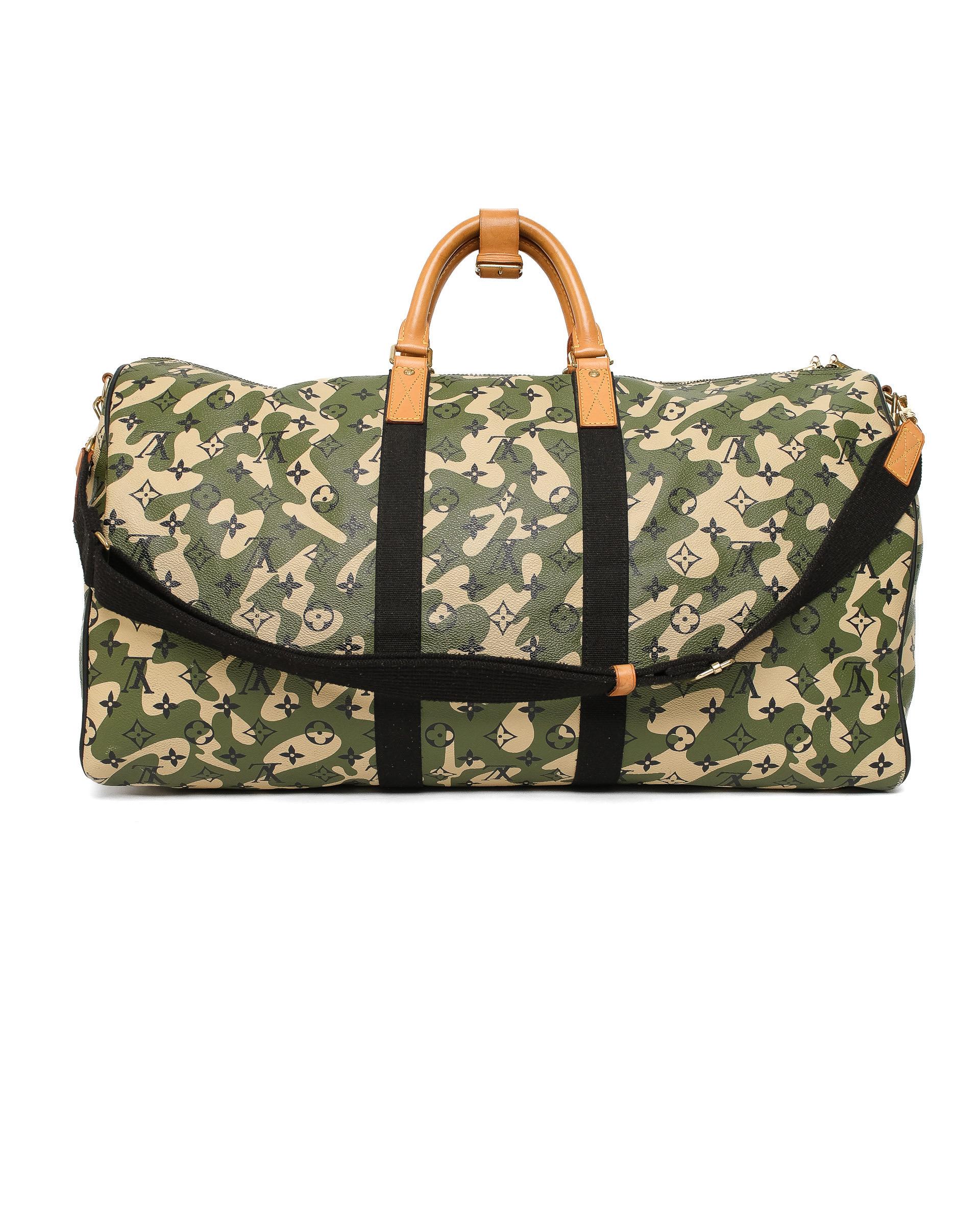 Louis Vuitton x Takashi Murakami Keepall 55 Bandoulière Camouflage L.E. 9