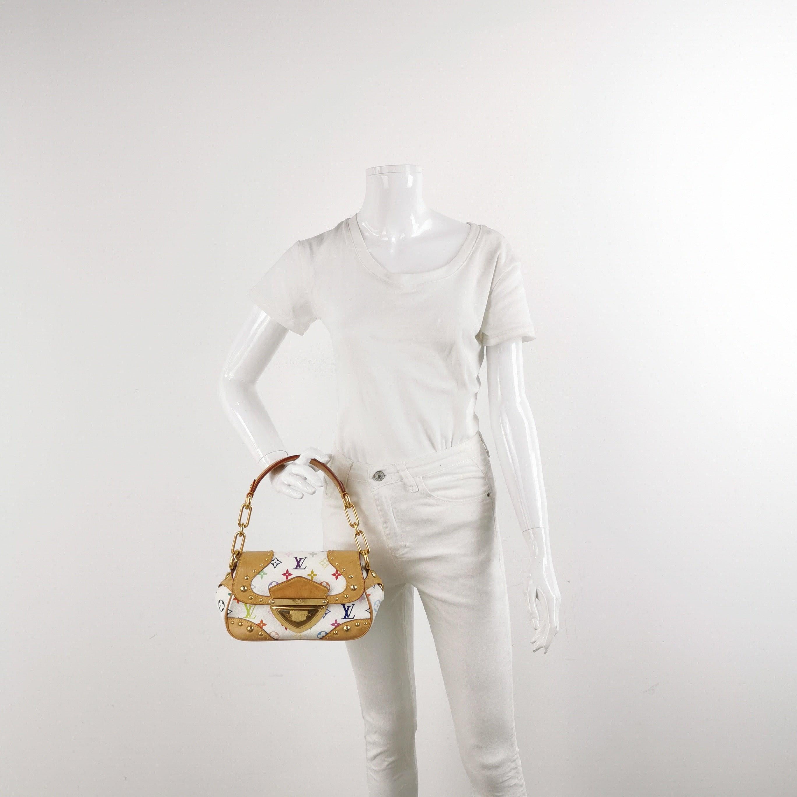 Louis Vuitton x Takashi Murakami Marilyn Small White Multicolor
 These are professional photos of the actual bag .
 Design by the French fashion house, Louis Vuitton in collaboration with Takashi Murakami.
 Condition: Good
 This authentic preloved/