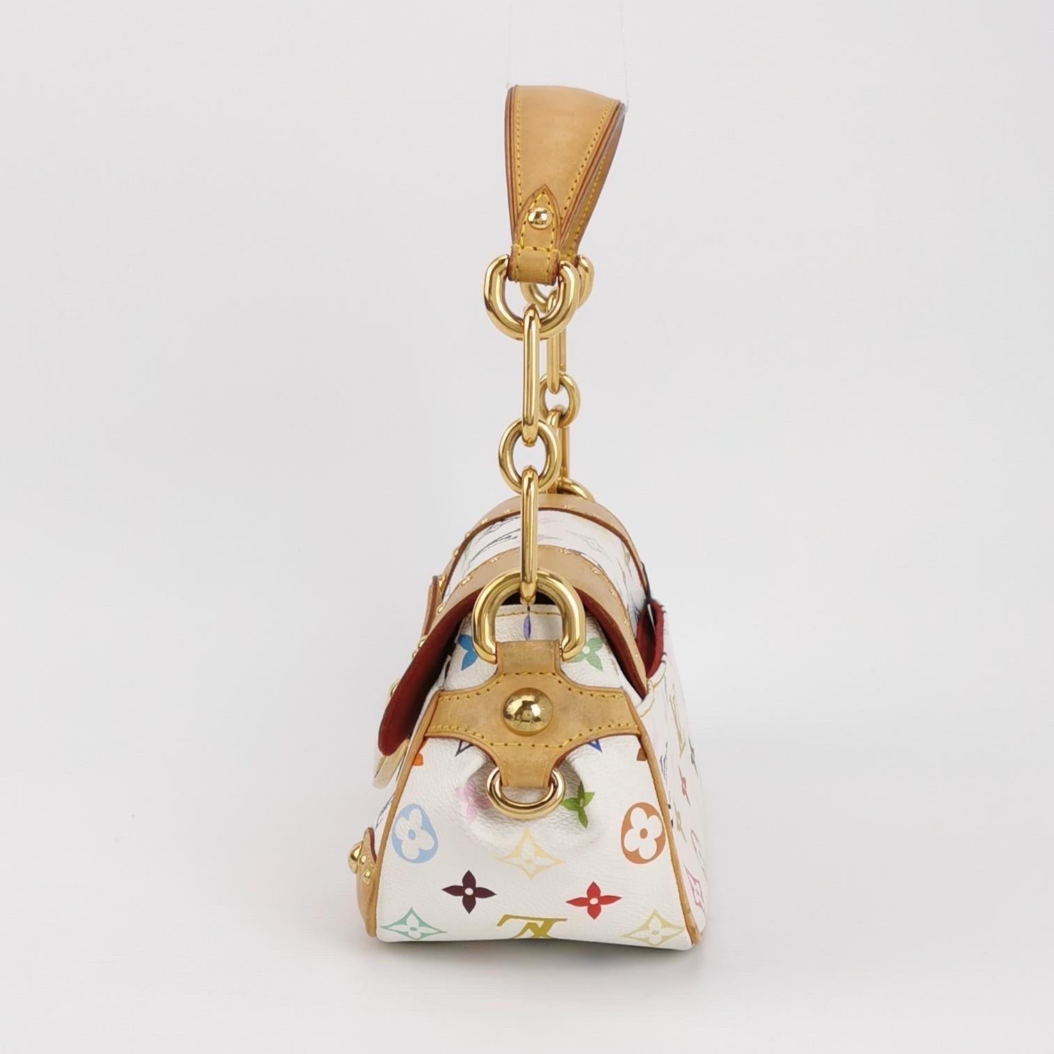 Louis Vuitton x Takashi Murakami Marilyn Small White Multicolor In Good Condition For Sale In AUBERVILLIERS, FR