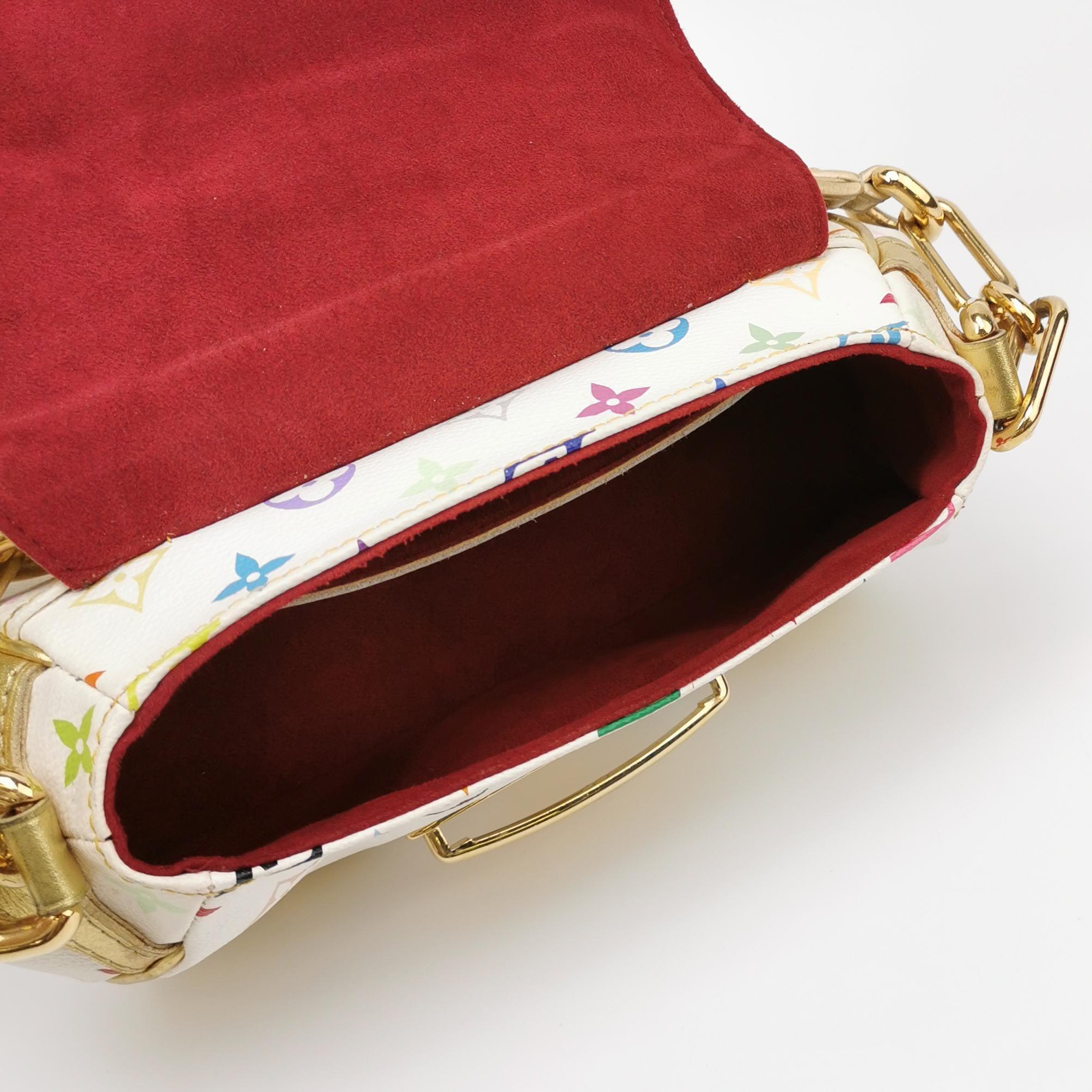 Louis Vuitton x Takashi Murakami Marilyn Small White Multicolor Gold Leather 5
