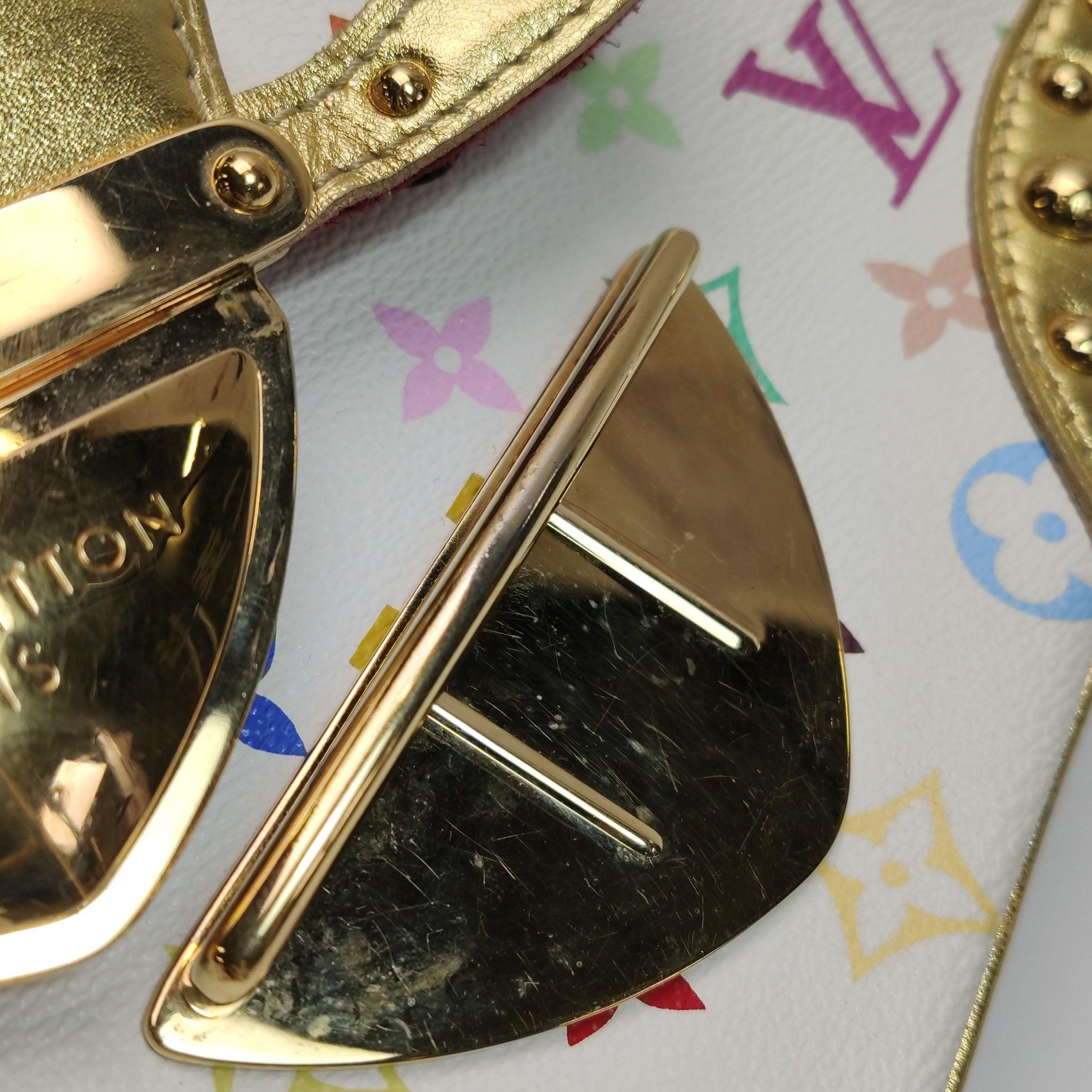 Louis Vuitton x Takashi Murakami Marilyn Small White Multicolor Gold Leather 6