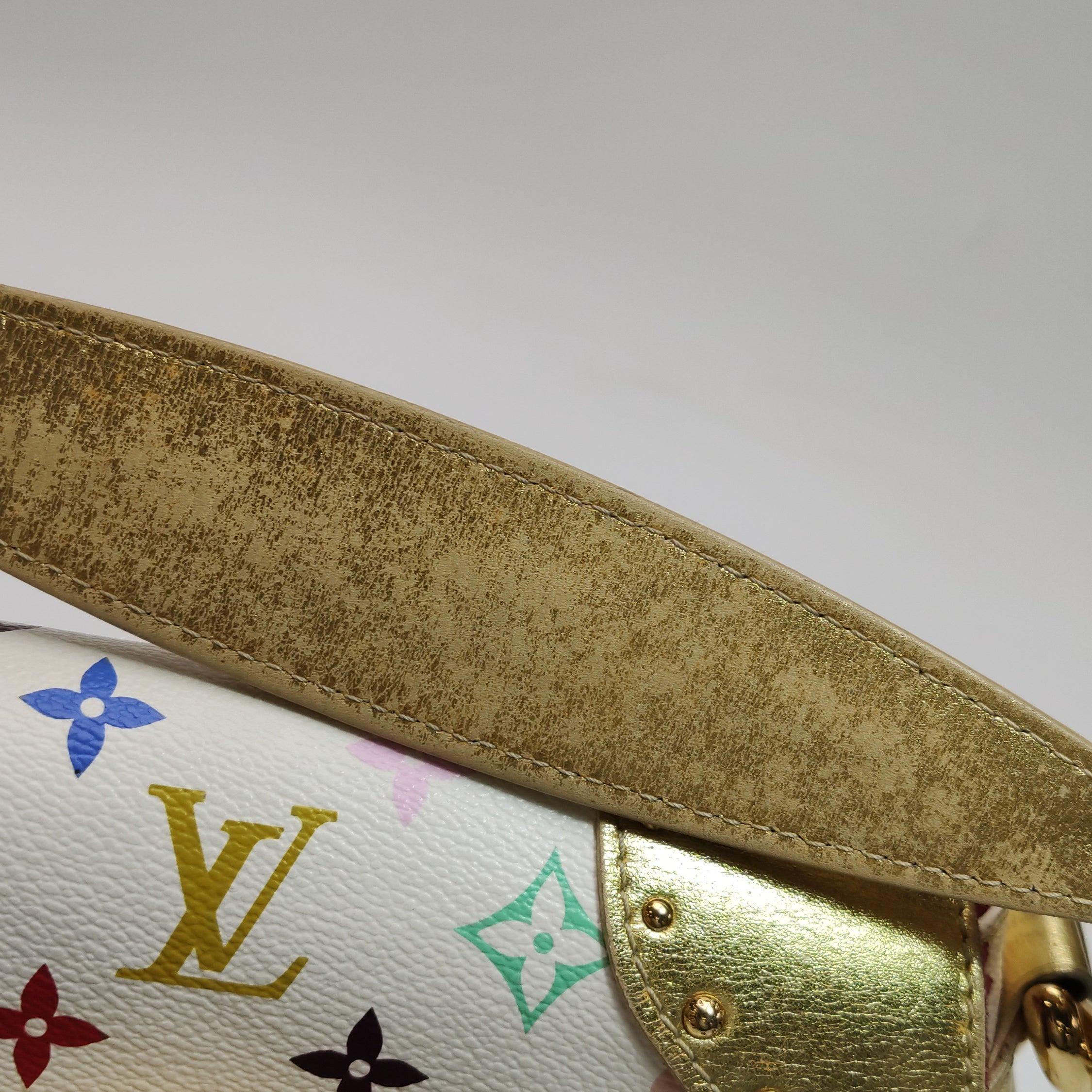 Louis Vuitton x Takashi Murakami Marilyn Small White Multicolor Gold Leather 8