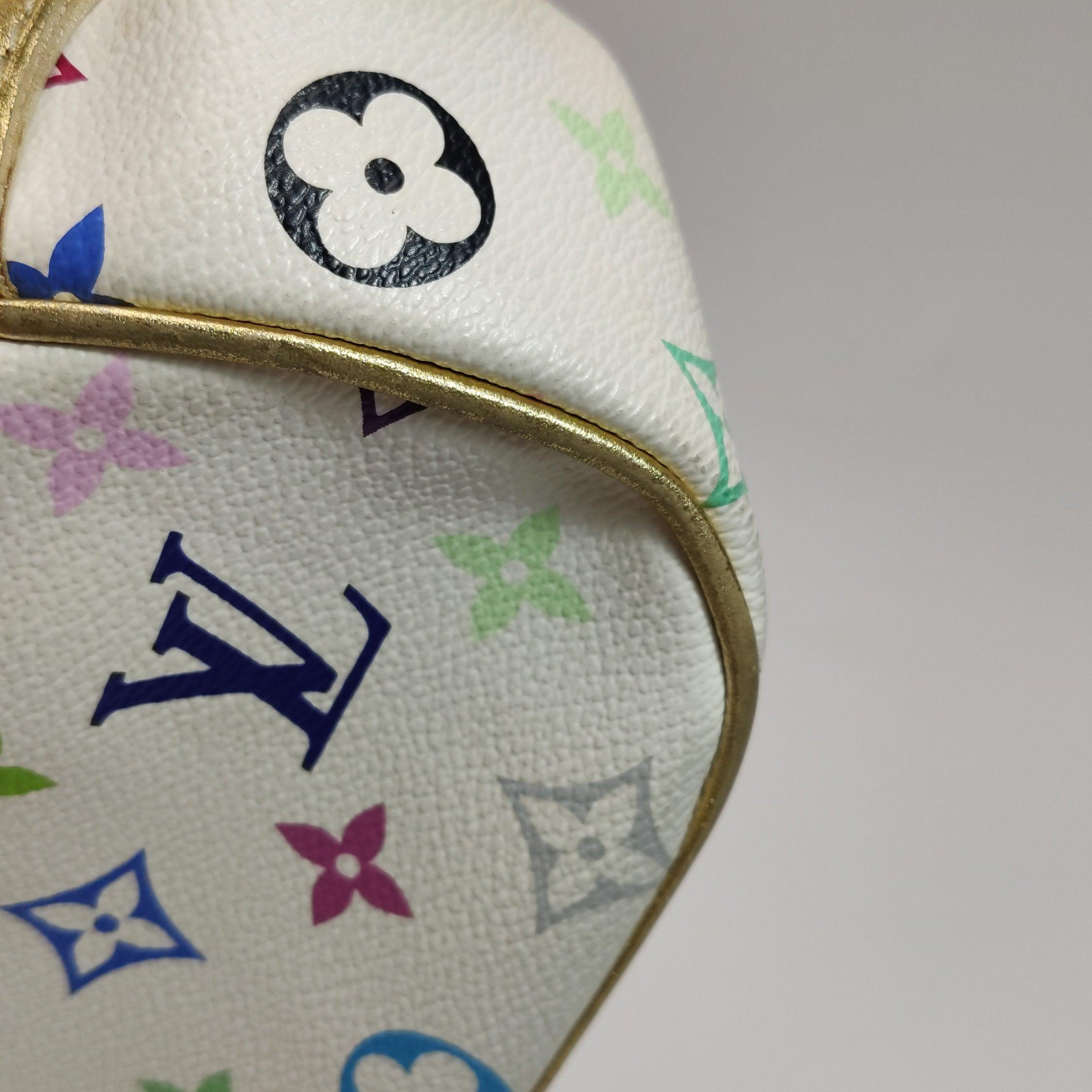 Louis Vuitton x Takashi Murakami Marilyn Small White Multicolor Gold Leather 10