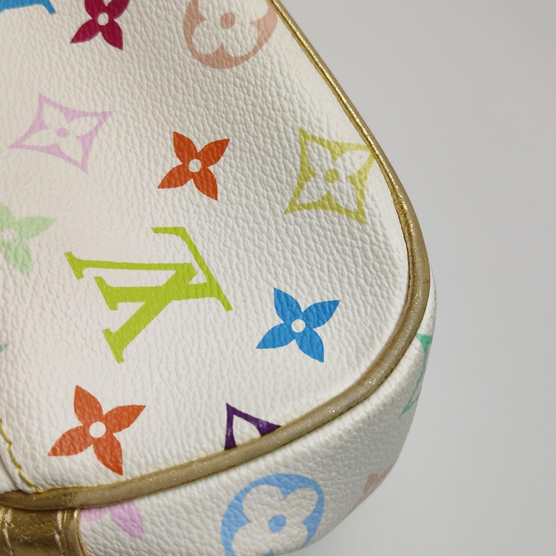 Louis Vuitton x Takashi Murakami Marilyn Small White Multicolor Gold Leather 11