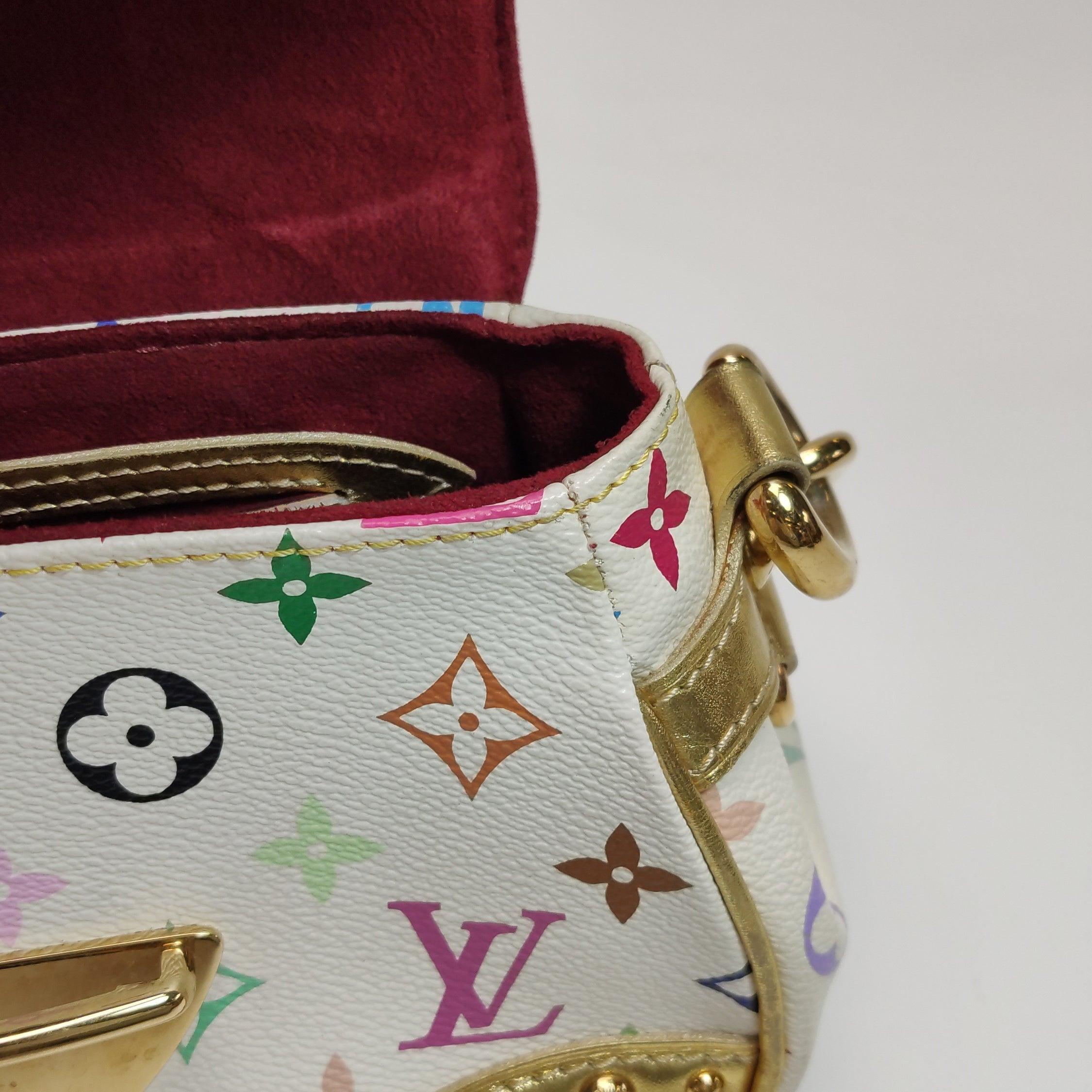 Louis Vuitton x Takashi Murakami Marilyn Small White Multicolor Gold Leather 12