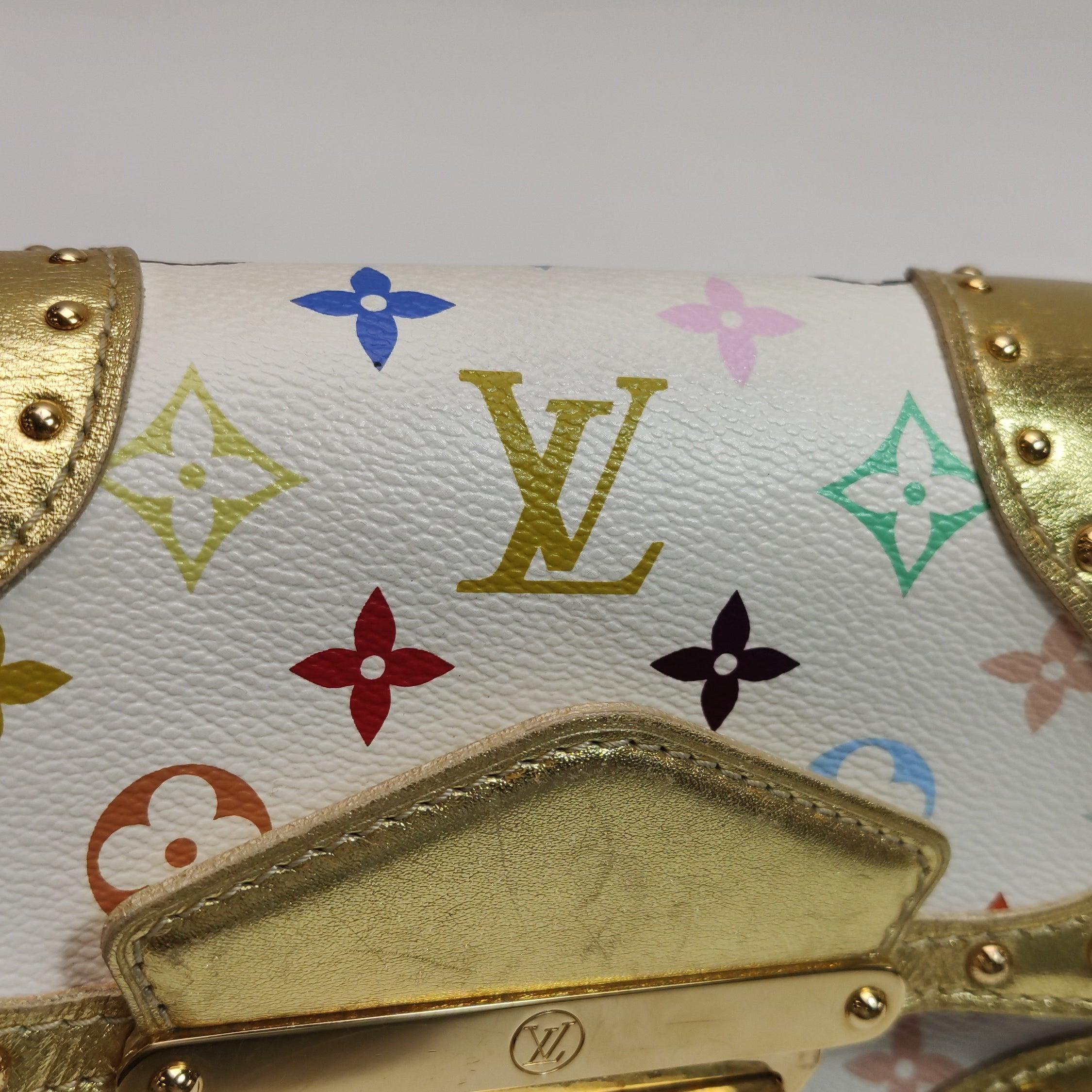 Louis Vuitton x Takashi Murakami Marilyn Small White Multicolor Gold Leather 13