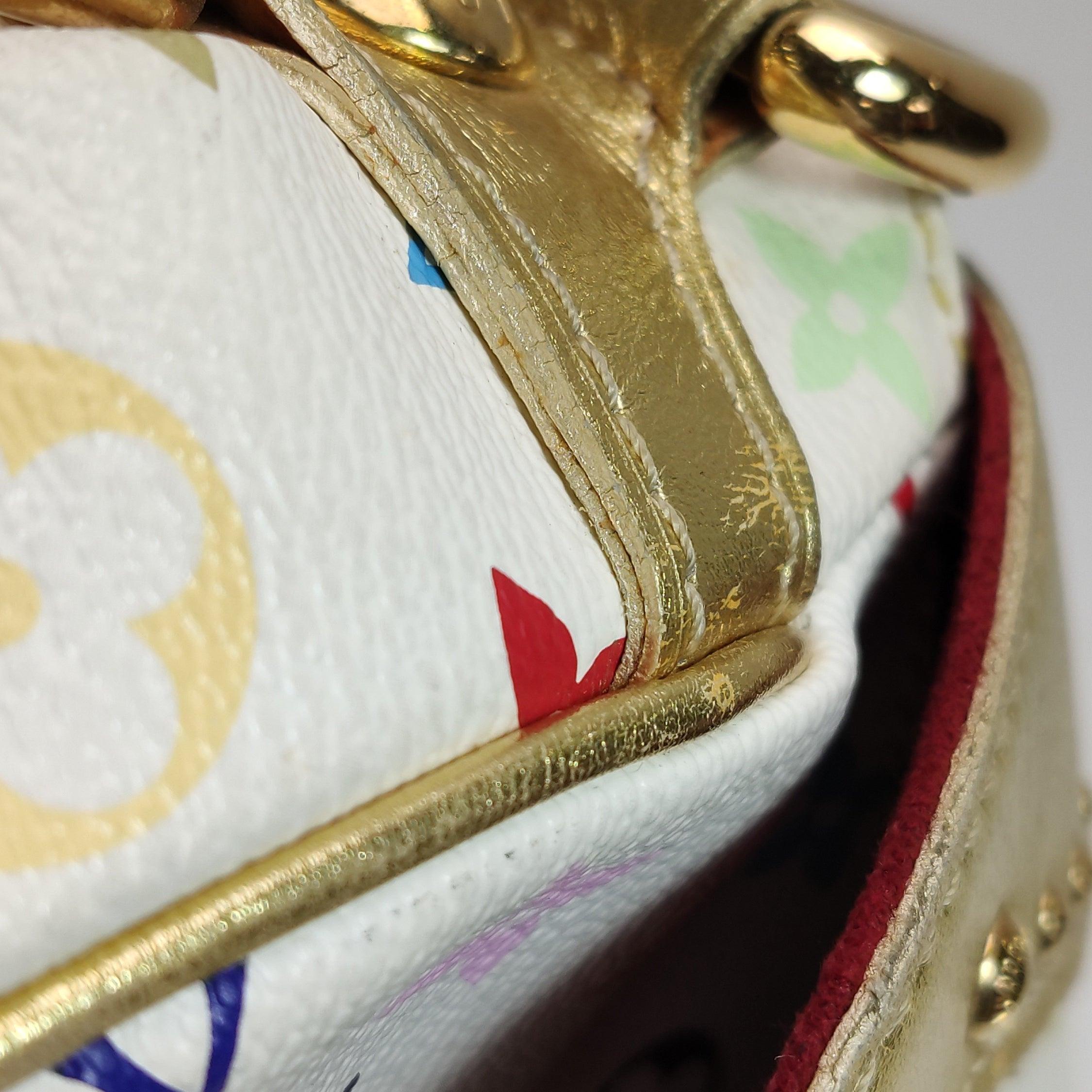 Louis Vuitton x Takashi Murakami Marilyn Small White Multicolor Gold Leather 14