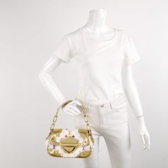Louis Vuitton x Takashi Murakami Marilyn Small White Multicolor Gold Leather