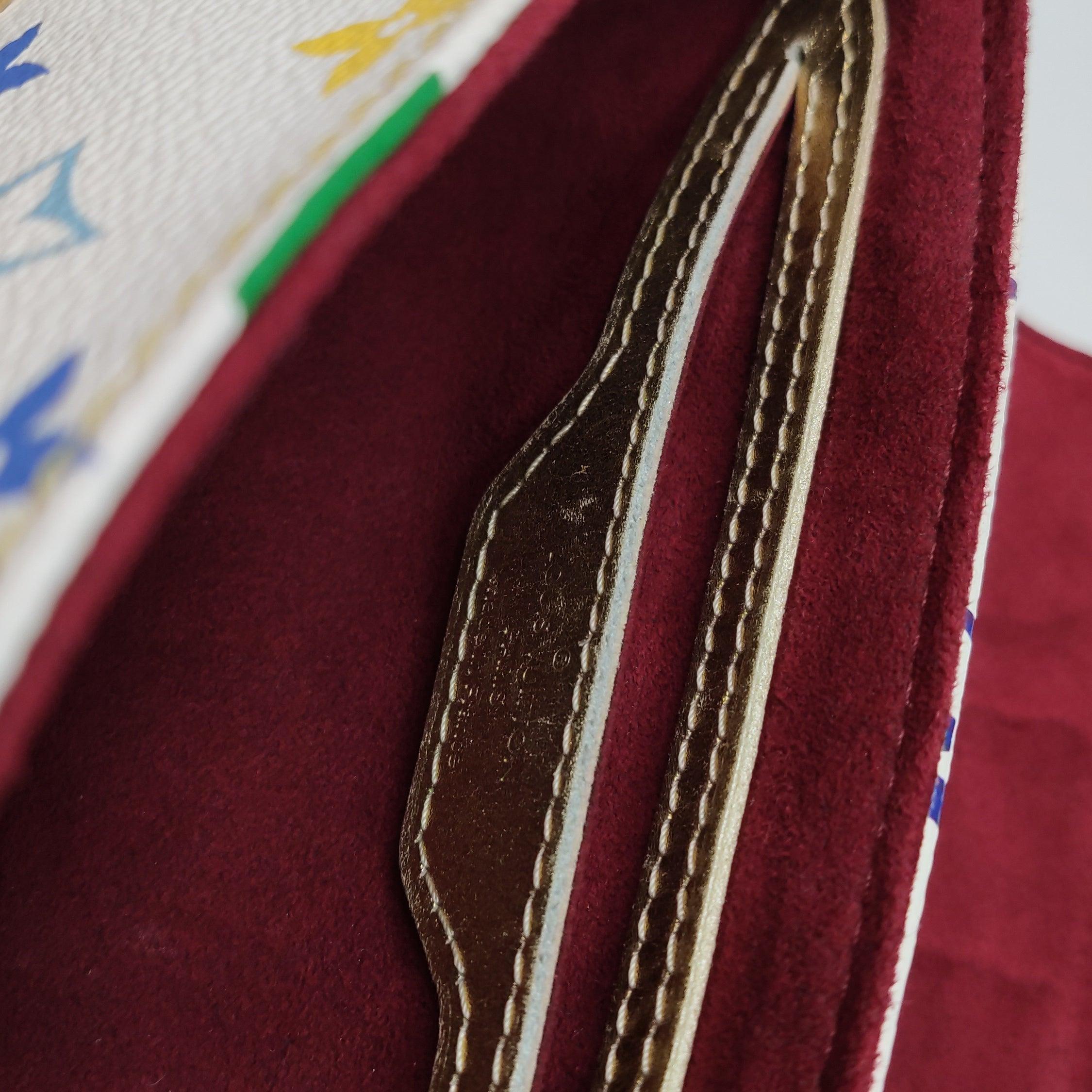 Louis Vuitton x Takashi Murakami Marilyn Small White Multicolor Gold Leather 2