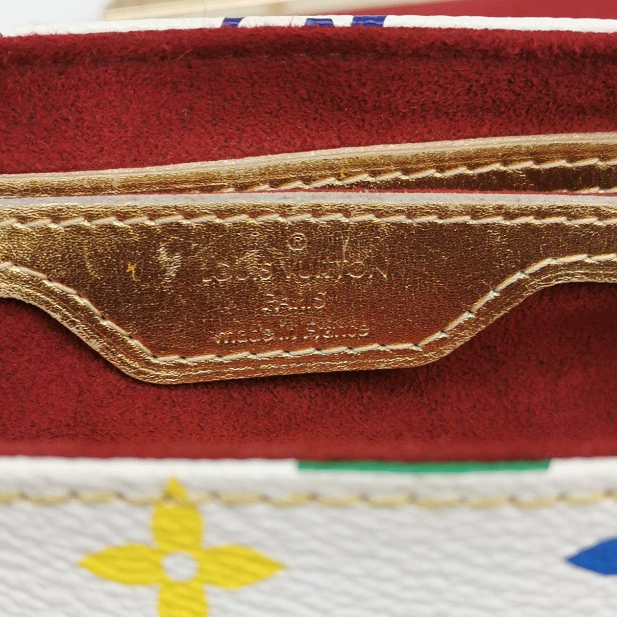 Louis Vuitton x Takashi Murakami Marilyn Small White Multicolor Gold Leather 4