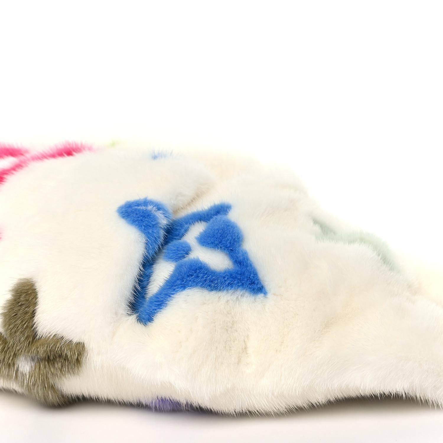 Louis Vuitton x Takashi Murakami Mink Ostrich Monogram Multicolor Bum Bag 2