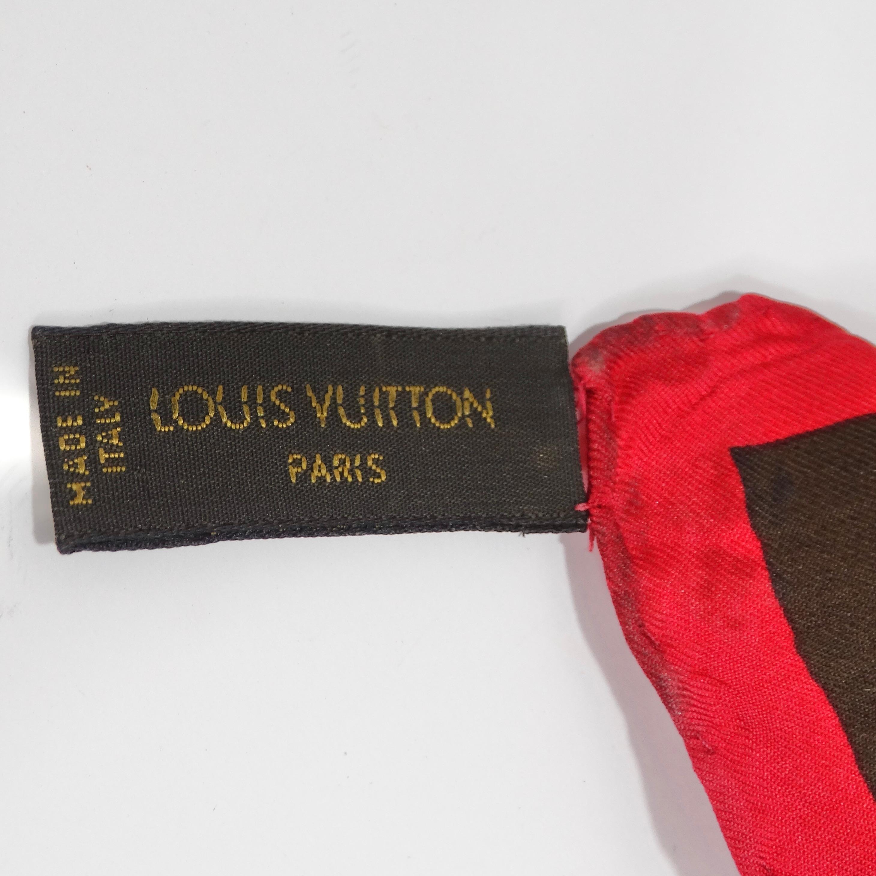 Brown Louis Vuitton x Takashi Murakami Monogram Cherry Scarf