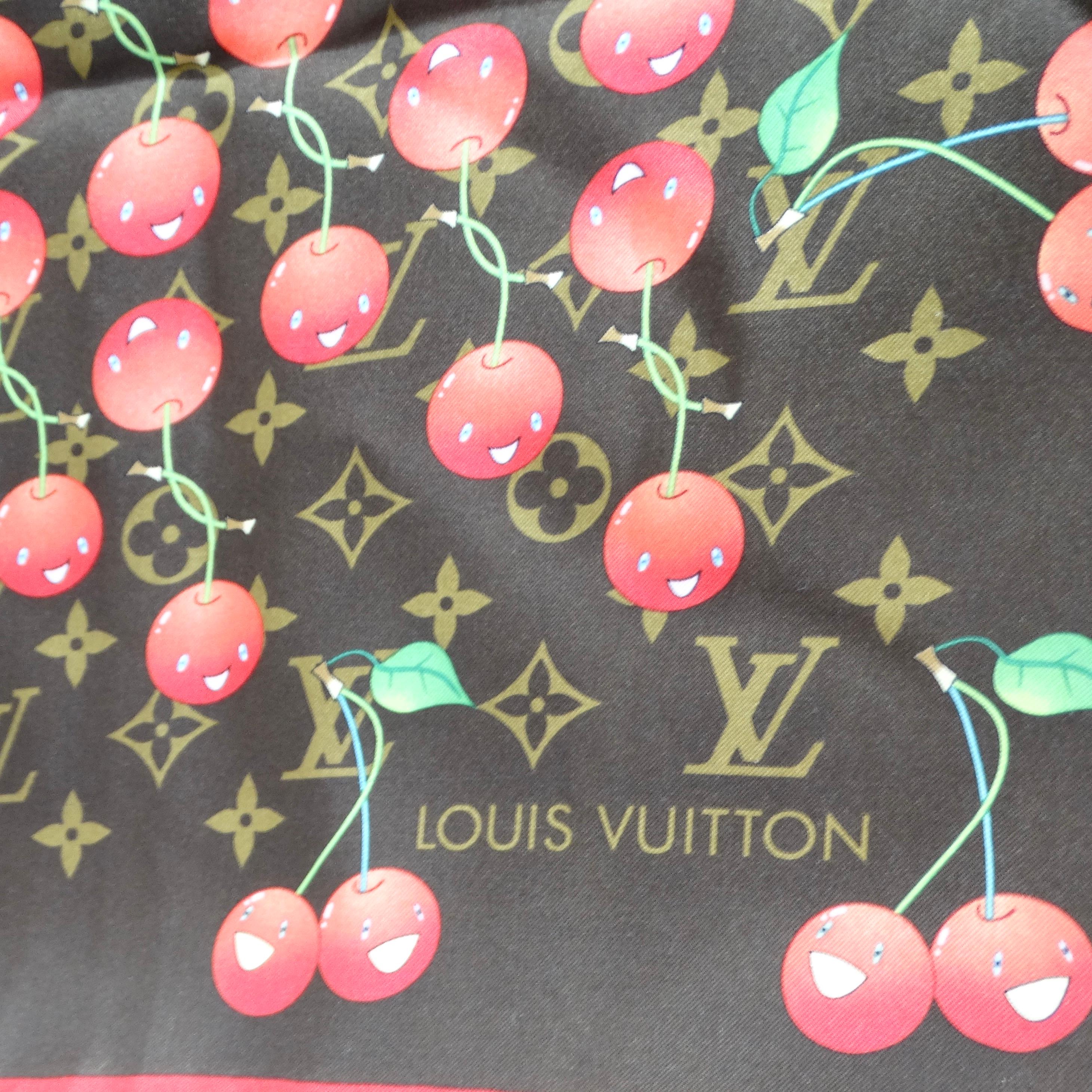 Louis Vuitton x Takashi Murakami Monogram Cherry Scarf 2