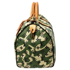 Louis Vuitton x Takashi Murakami Monogramouflage Speedy 35 Tote Bag circa 2008
