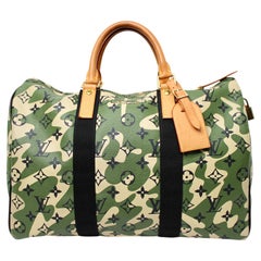 Louis Vuitton x Takashi Murakami Monogramouflage Speedy 35 Tote Bag circa 2008