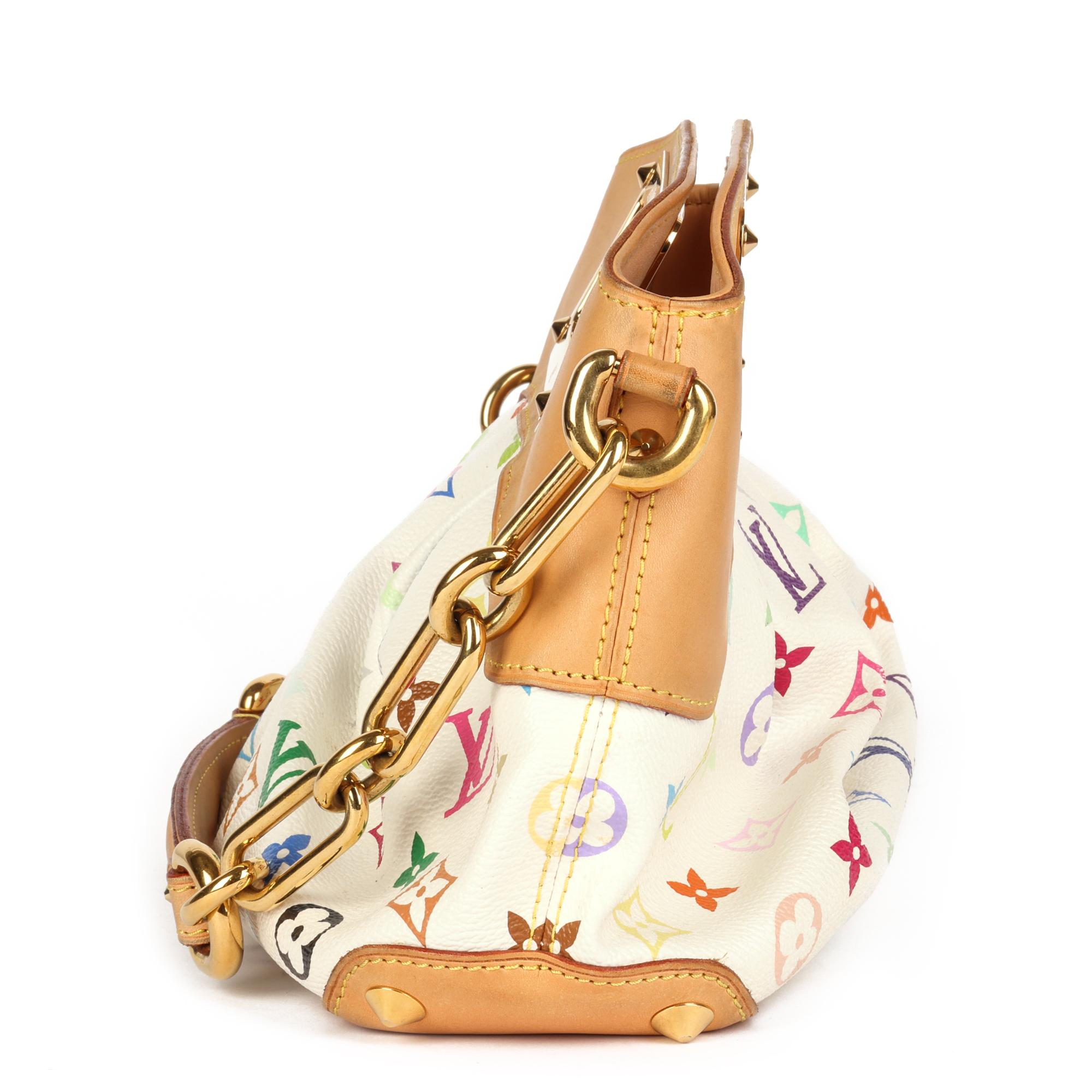 Louis Vuitton x Takashi Murakami Monogram Multicolore e Pelle Vachetta Judy PM In condizioni ottime in vendita a Bishop's Stortford, Hertfordshire