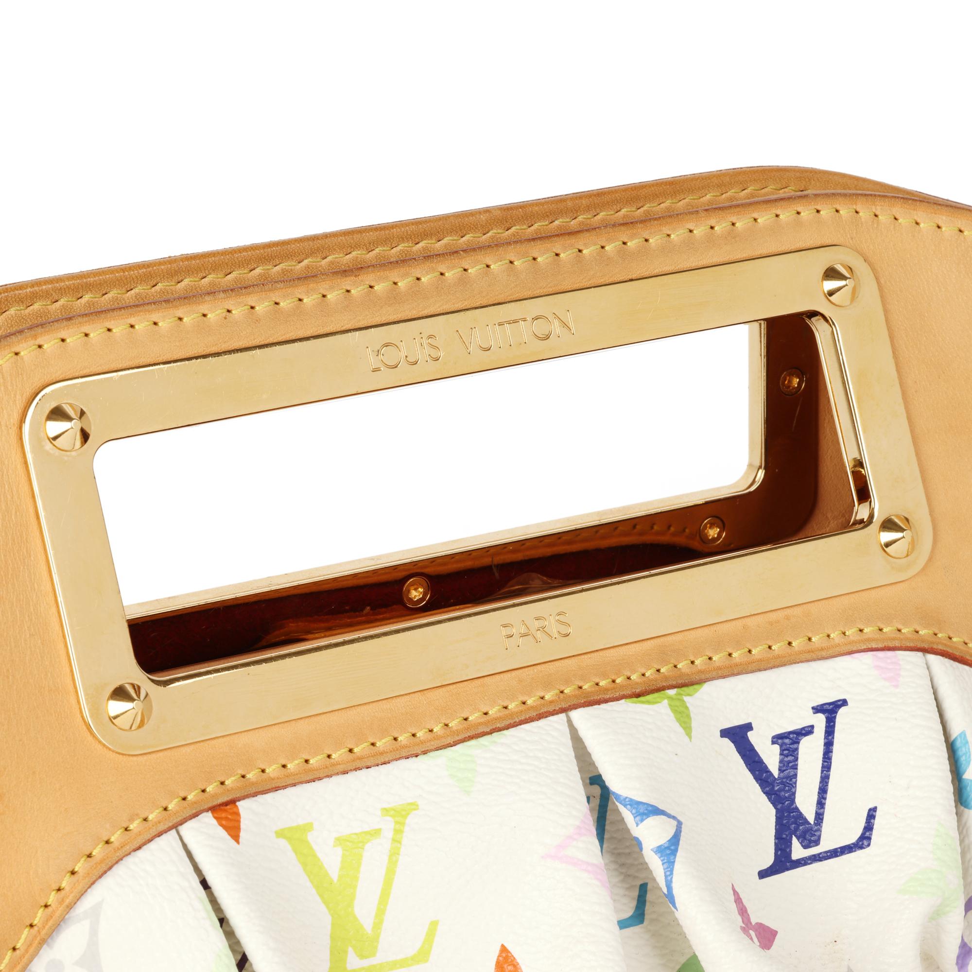 Louis Vuitton x Takashi Murakami Monogram Multicolore e Pelle Vachetta Judy PM in vendita 2